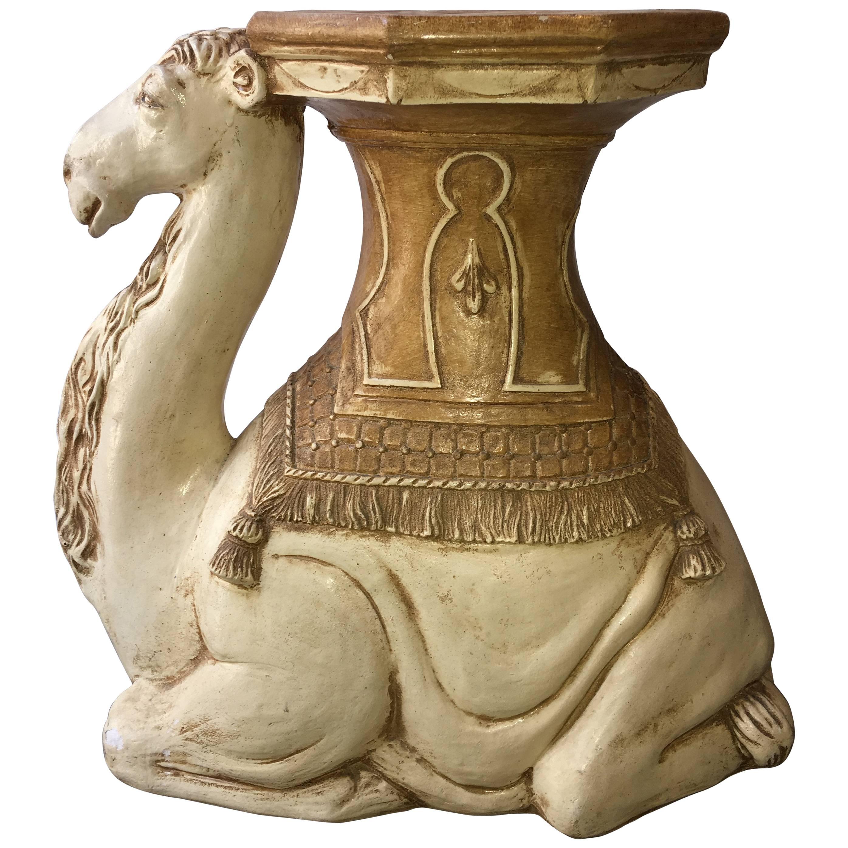 Vintage Terracotta Camel Side Table