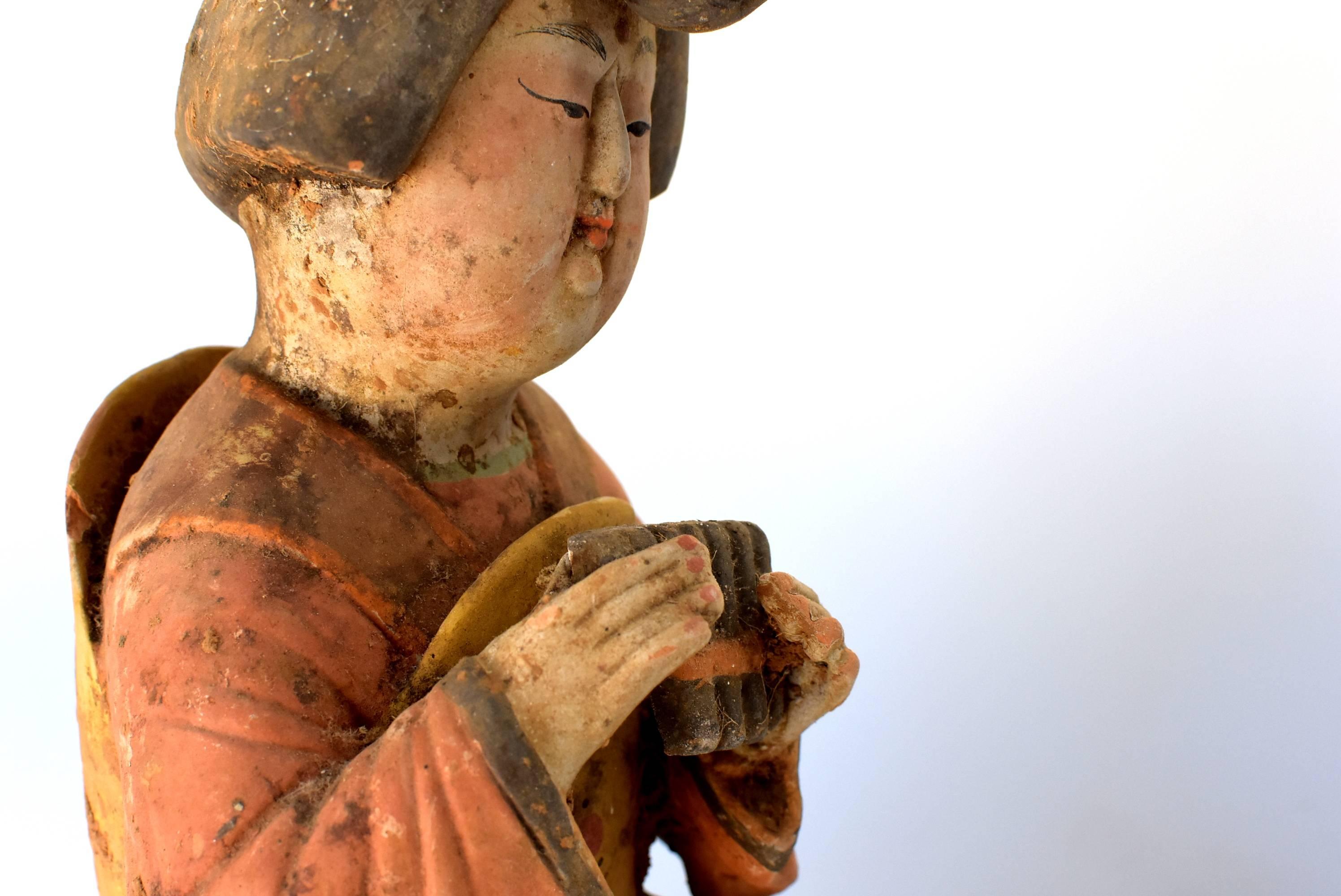 Vintage Terracotta Court Lady, Tang Style San Cai 6