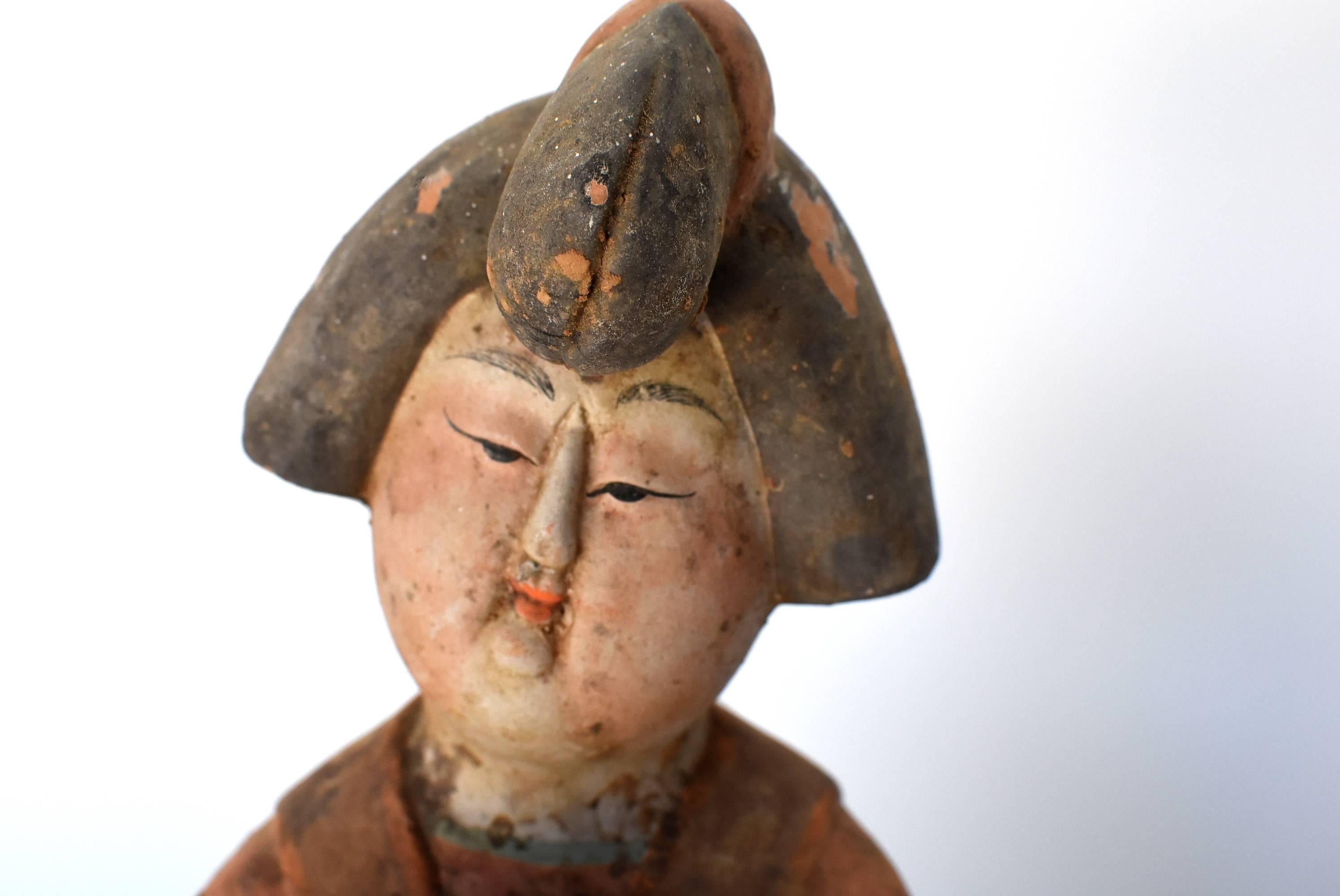 Vintage Terracotta Court Lady, Tang Style San Cai 11