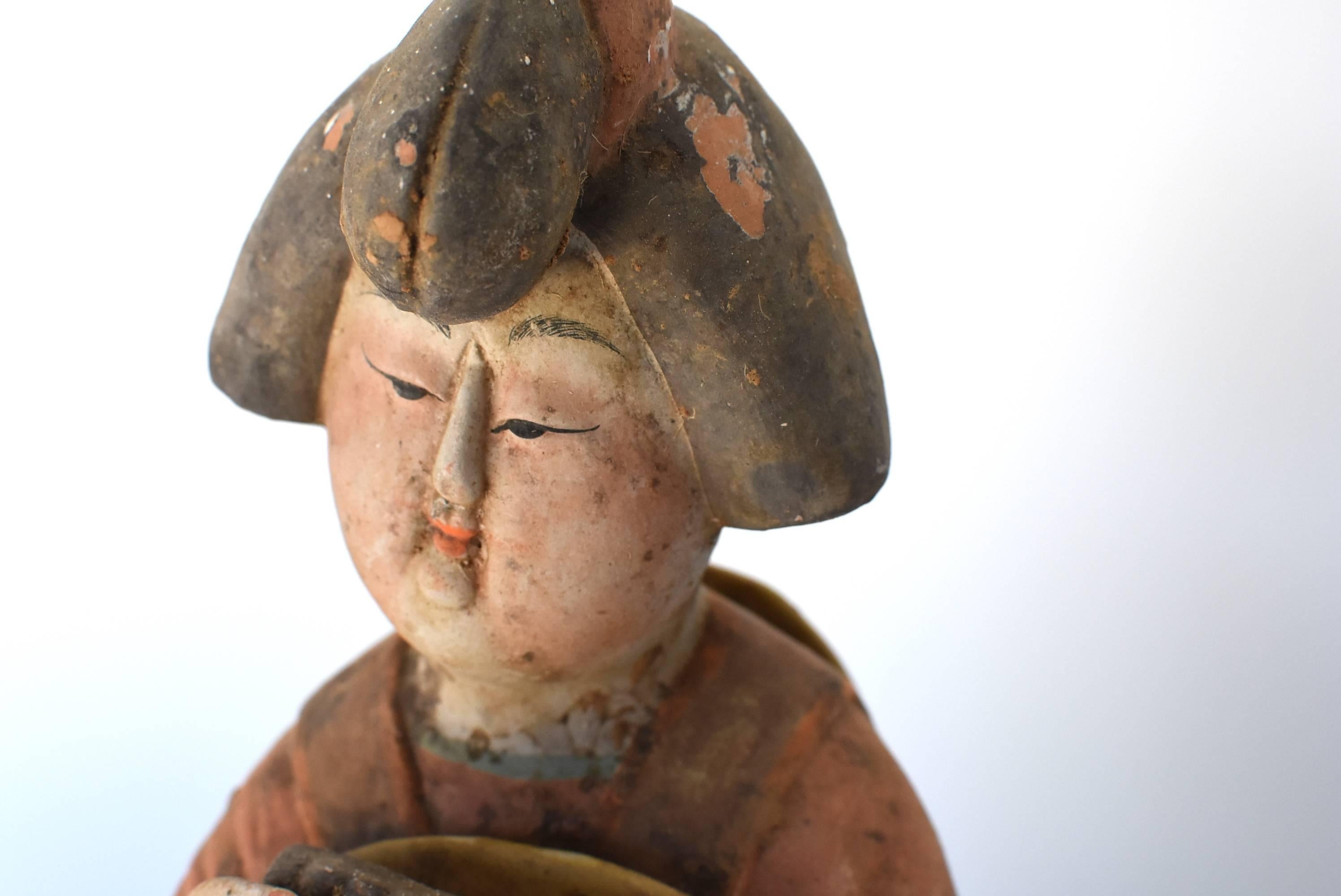 Vintage Terracotta Court Lady, Tang Style San Cai 3