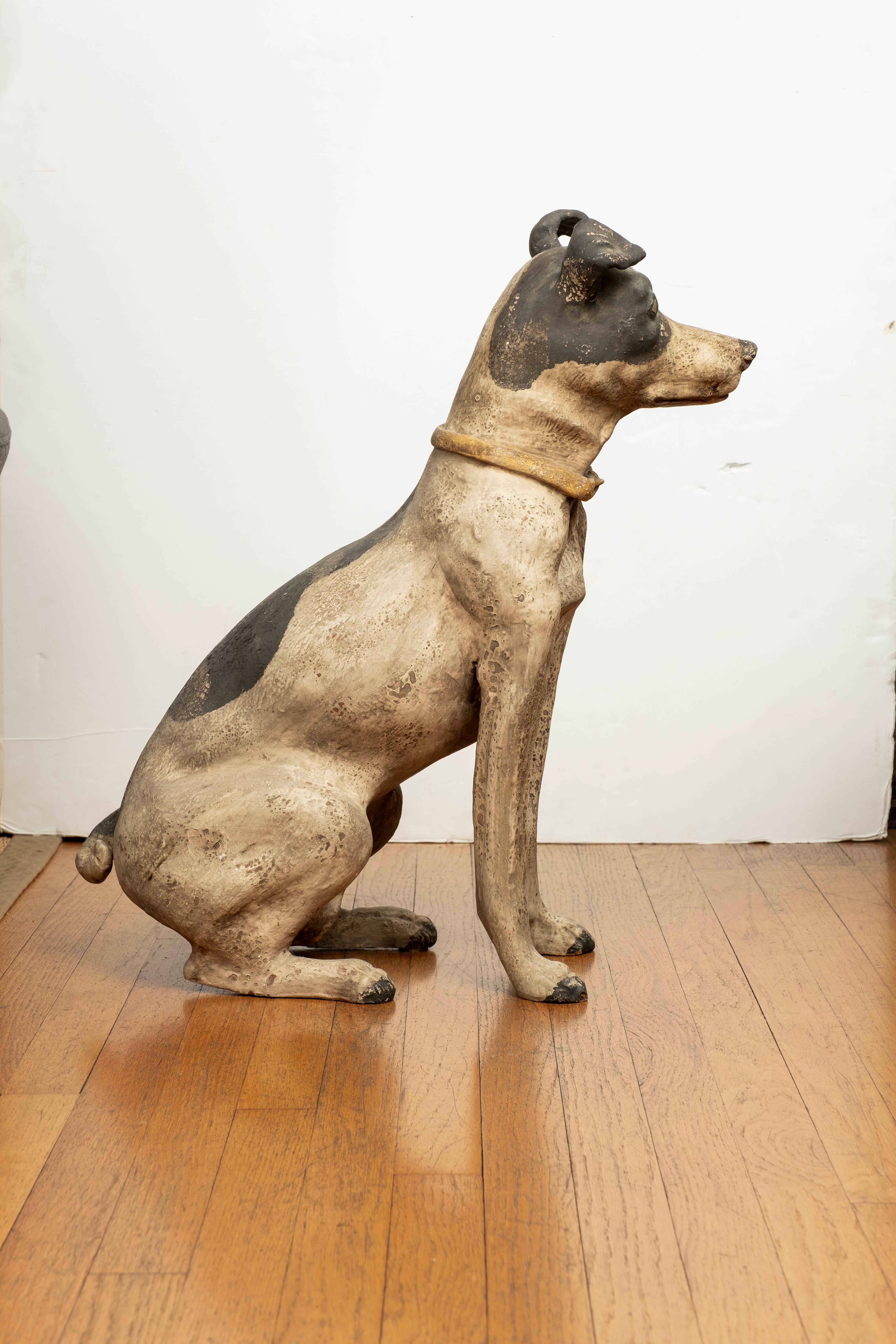 Vintage Terracotta Dog Sculpture 1