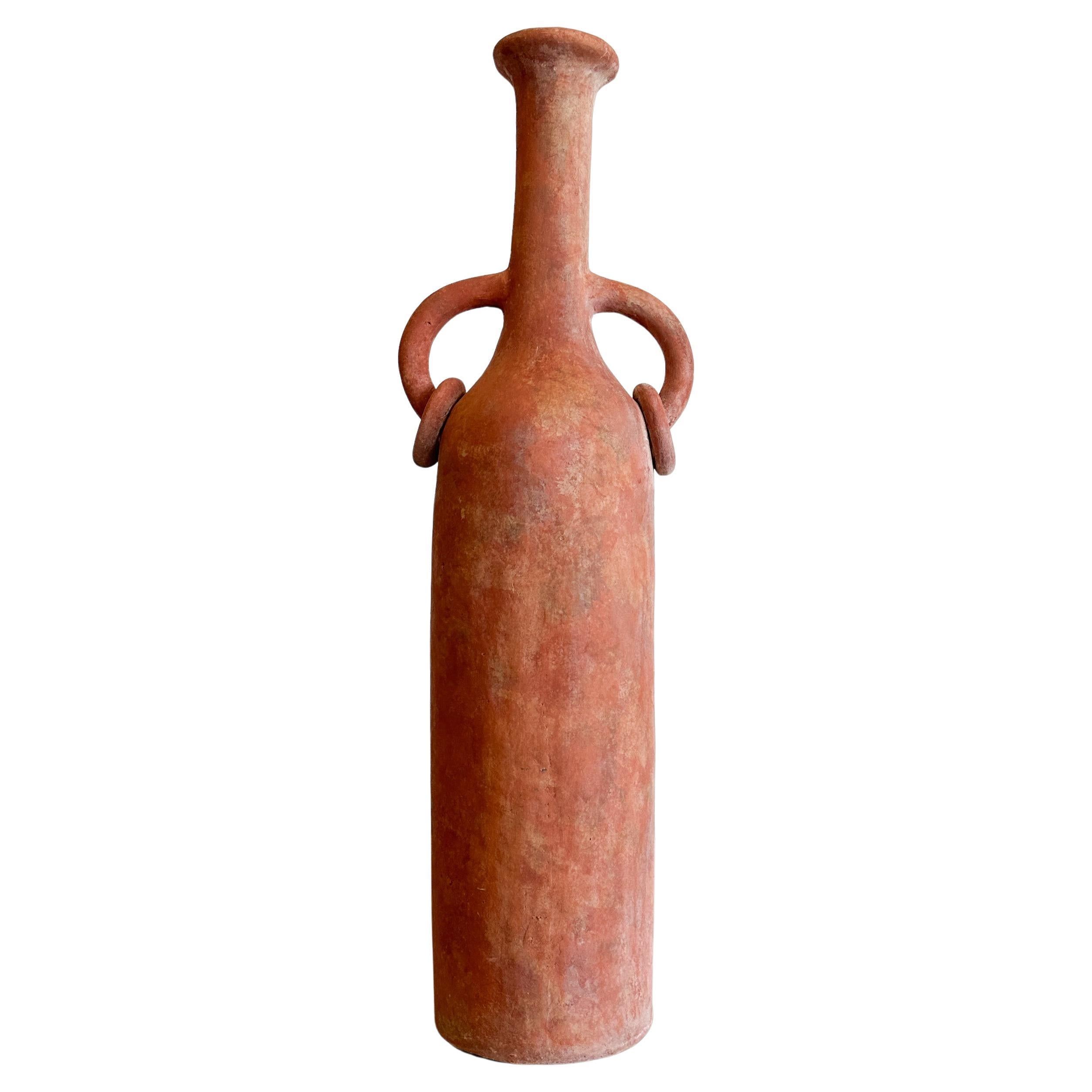 Vaso da terra in terracotta extra large con anelli - MCM Retro anni '70 in vendita