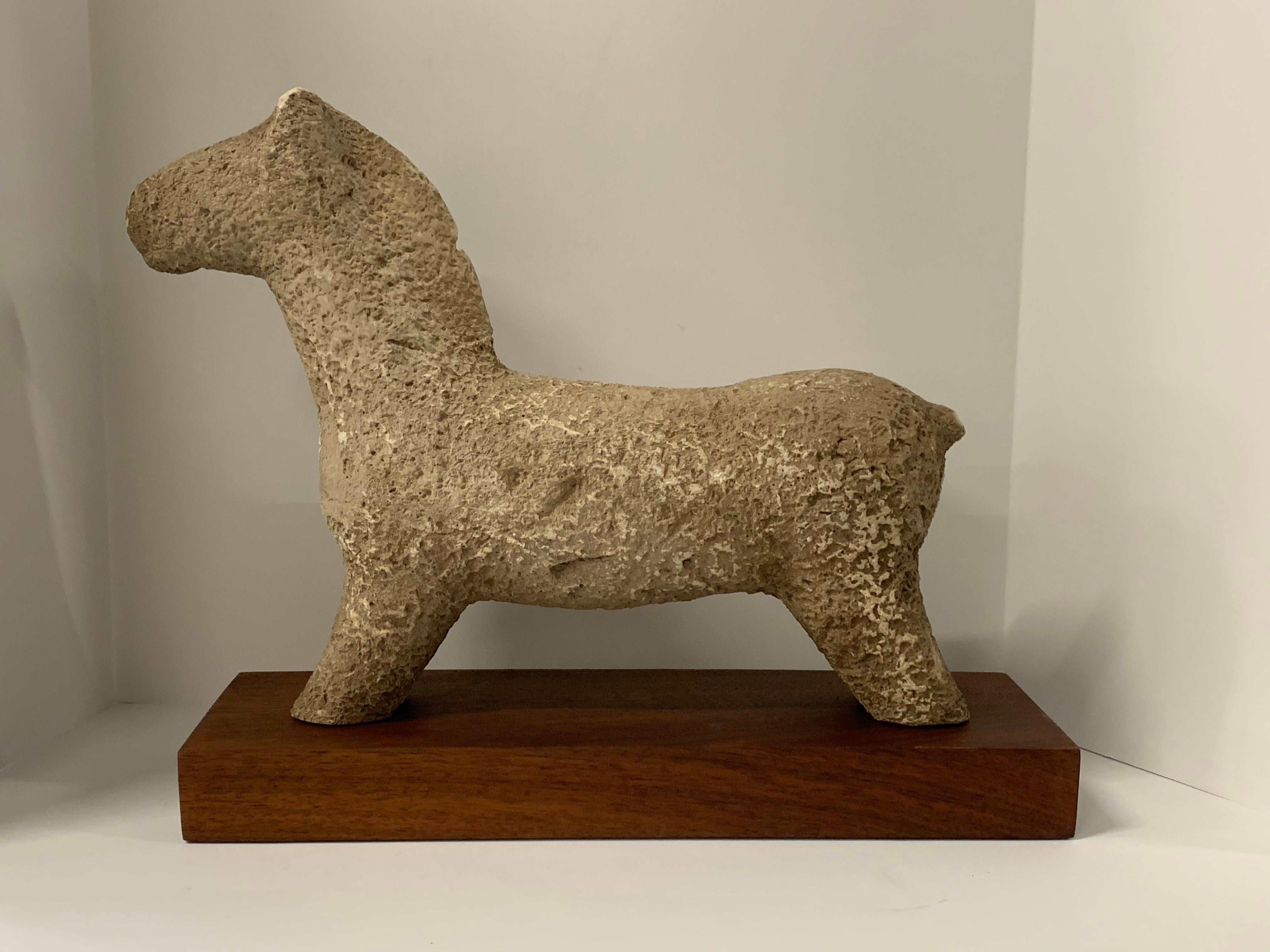 Hand-Crafted Vintage Terracotta Horse
