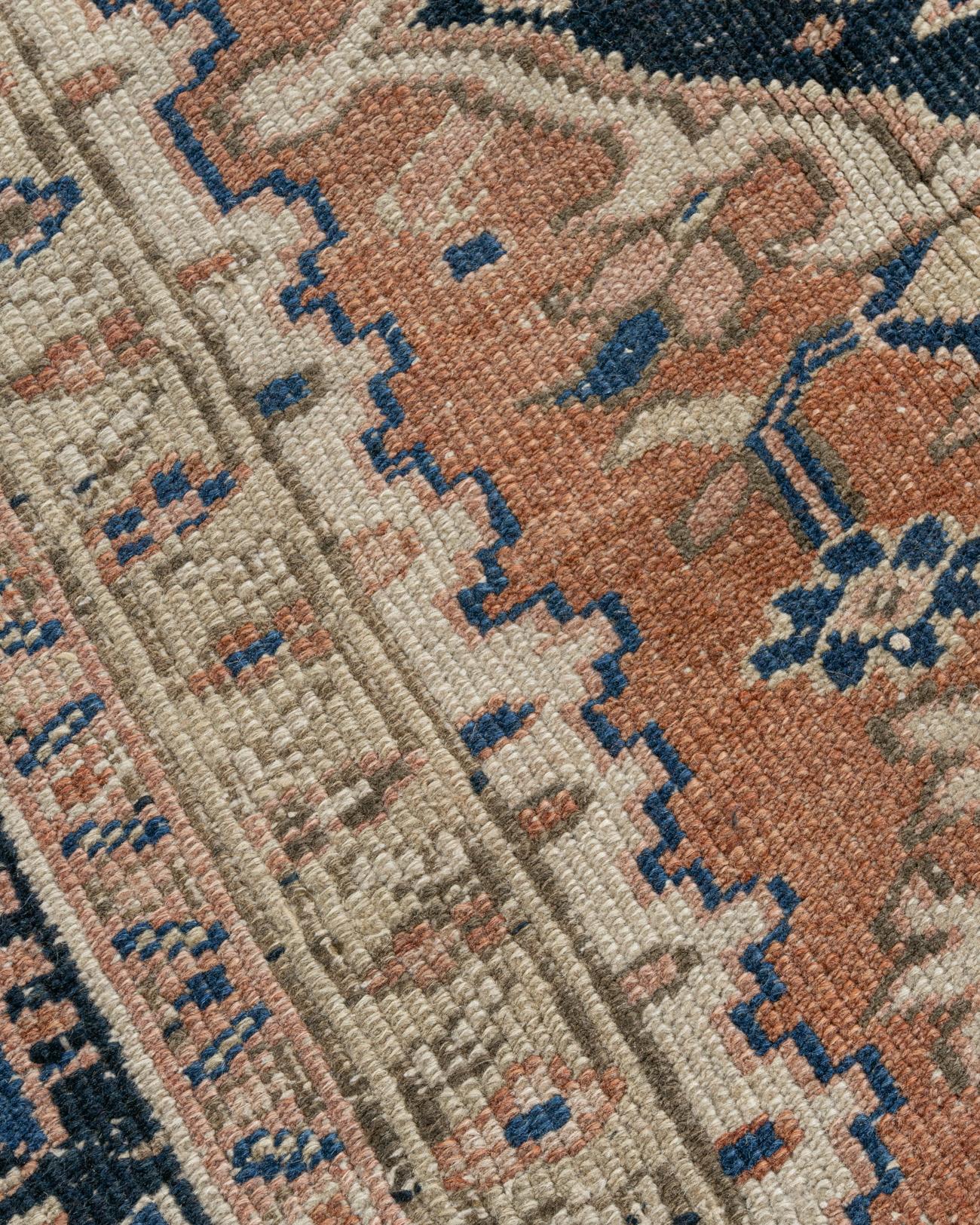 Vintage Terracotta Tappeto persiano Heriz 9'2 x 12'11 in vendita 5