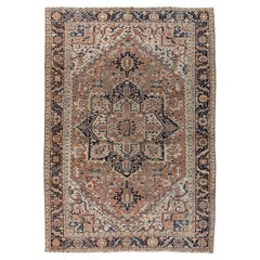 Vintage Terracotta Persian Heriz Rug 9'2 x 12'11
