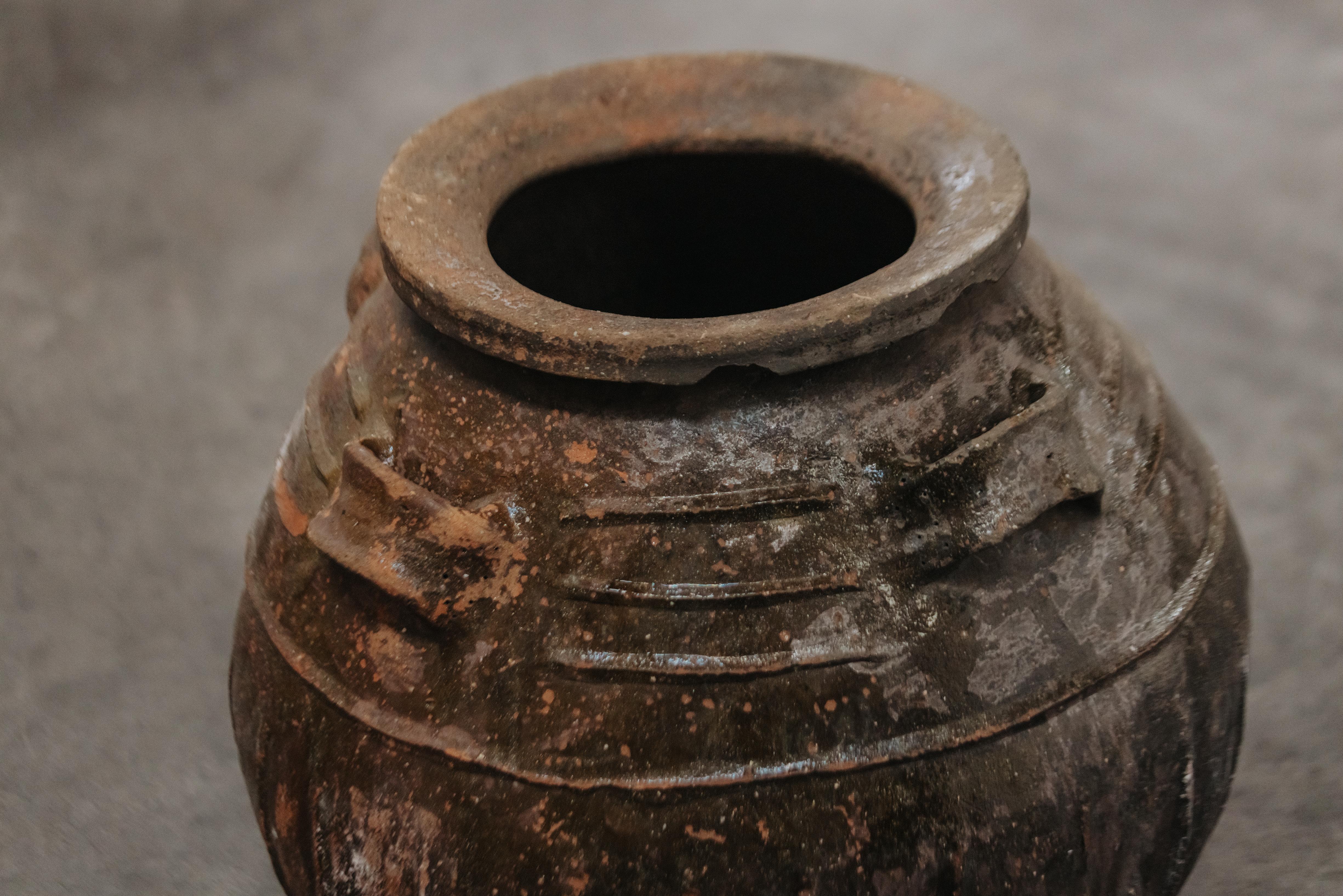 Vintage Terracotta Pot From France, Circa, 1900 In Good Condition For Sale In Nashville, TN