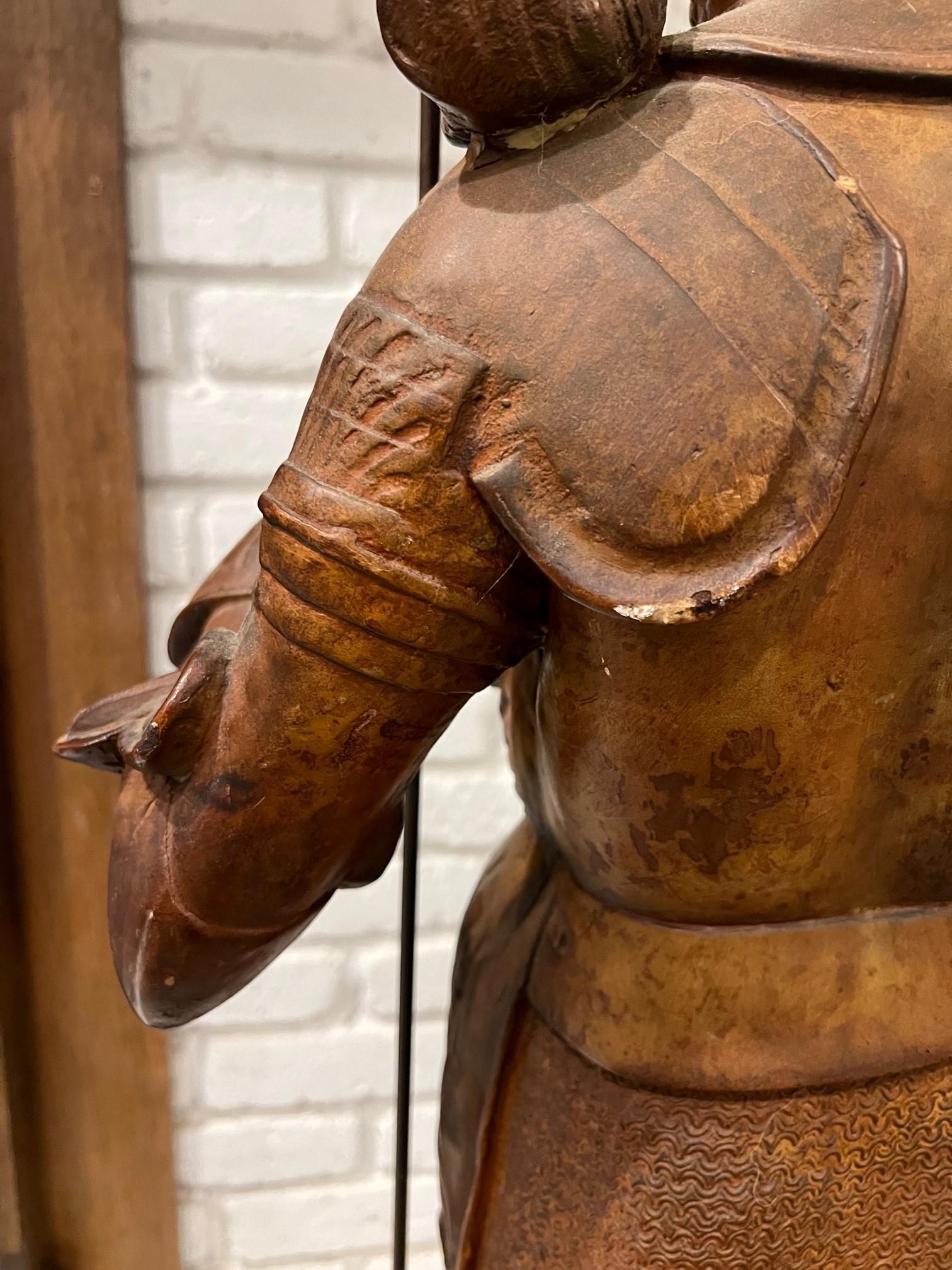 Vintage Terracotta Statue of a Knight in Armor Tomaso Gandolfo   For Sale 6