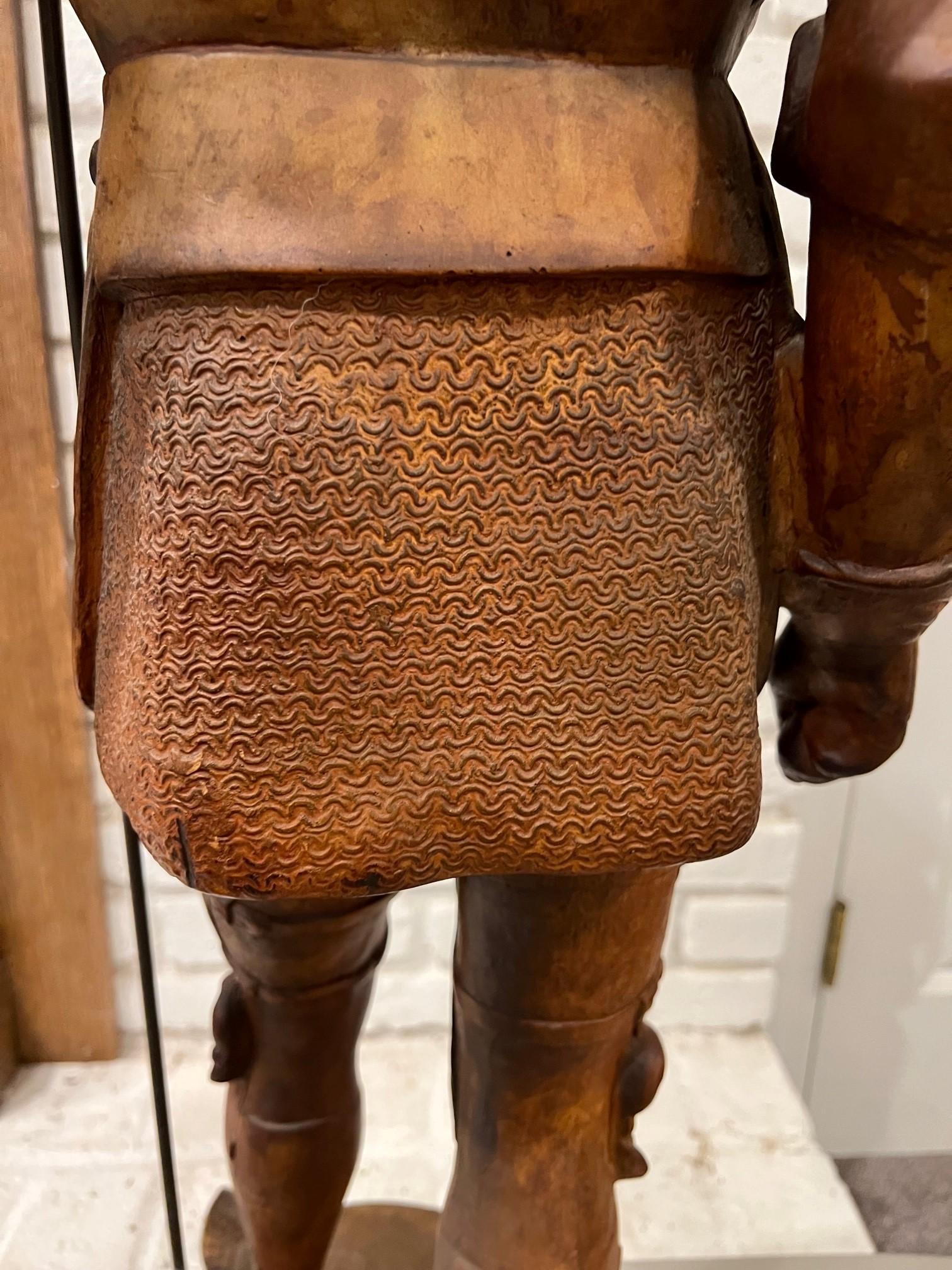 Vintage Terracotta Statue of a Knight in Armor Tomaso Gandolfo   For Sale 8