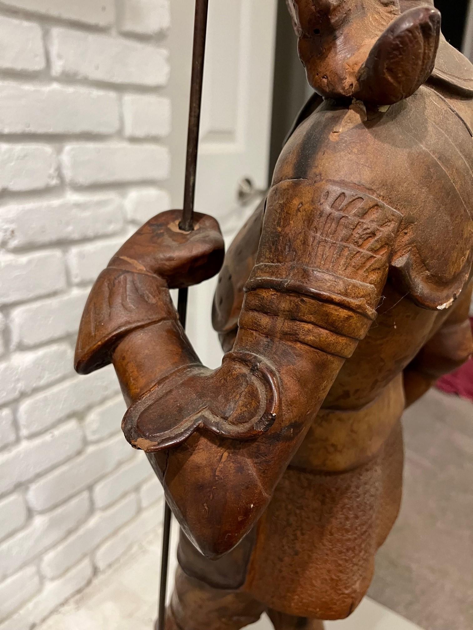 Vintage Terracotta Statue of a Knight in Armor Tomaso Gandolfo   For Sale 10