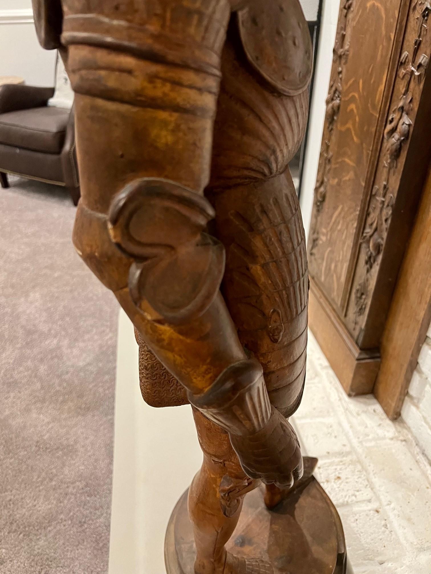 Vintage Terracotta Statue of a Knight in Armor Tomaso Gandolfo   For Sale 13