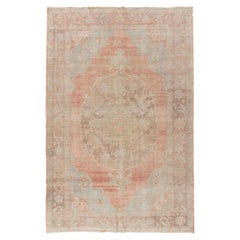 Vintage Terracotta Turkish Oushak Rug 7'5 X 11'2