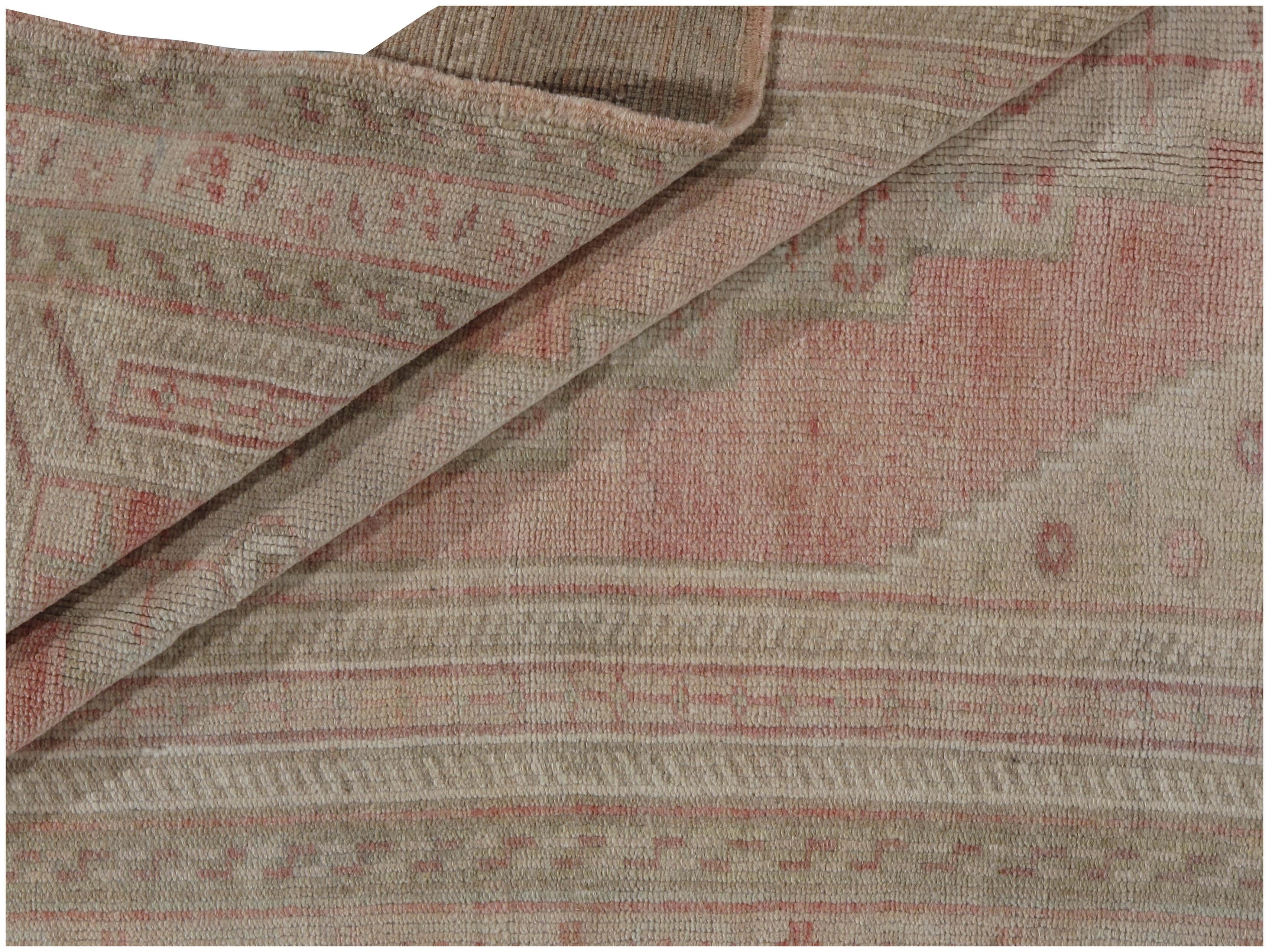 Turco Vintage Terracotta Tappeto turco Oushak Runner 3'4 x 6'1 in vendita