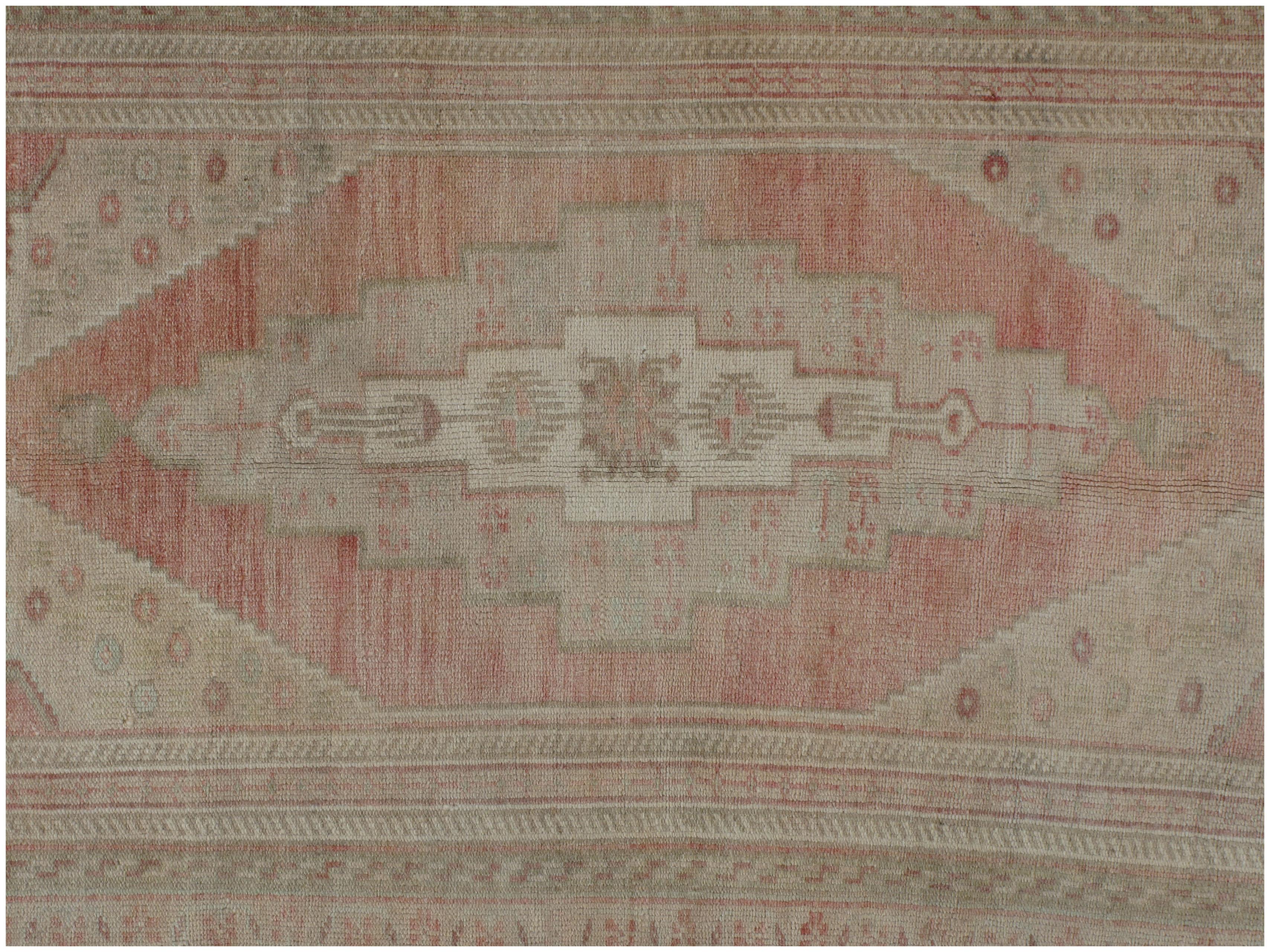 Vintage Terracotta Tappeto turco Oushak Runner 3'4 x 6'1 in vendita 1