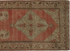 Vintage Terracotta Turkish Oushak Rug Runner 3'5 x 12'9