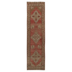 Vintage Terracotta Turkish Oushak Rug Runner 3'5 x 12'9