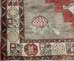 Vintage Oushak Turkish Rug Runner, 5'8 x 12' Hand-Woven Wool, Terracotta, 1940