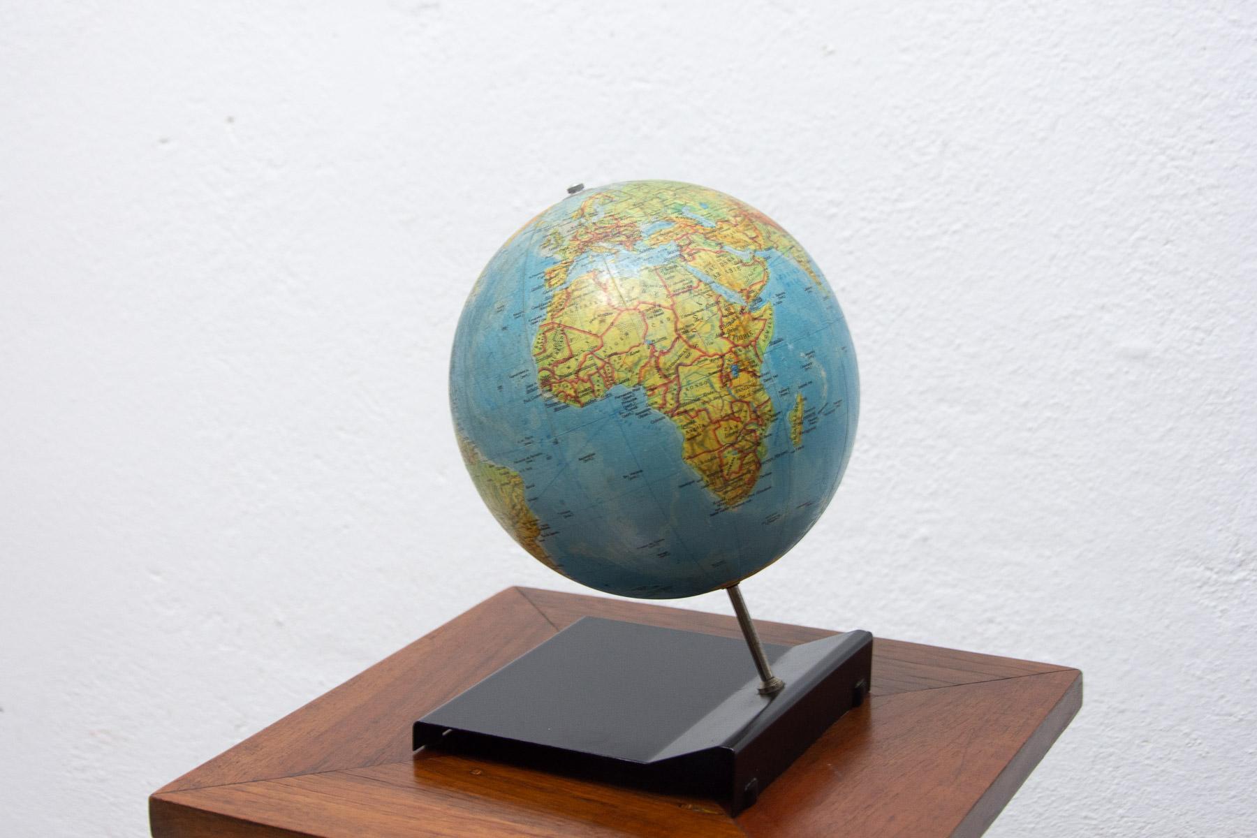 20th Century Vintage Terrestrial Globe, 1970s, Czechoslovakia For Sale