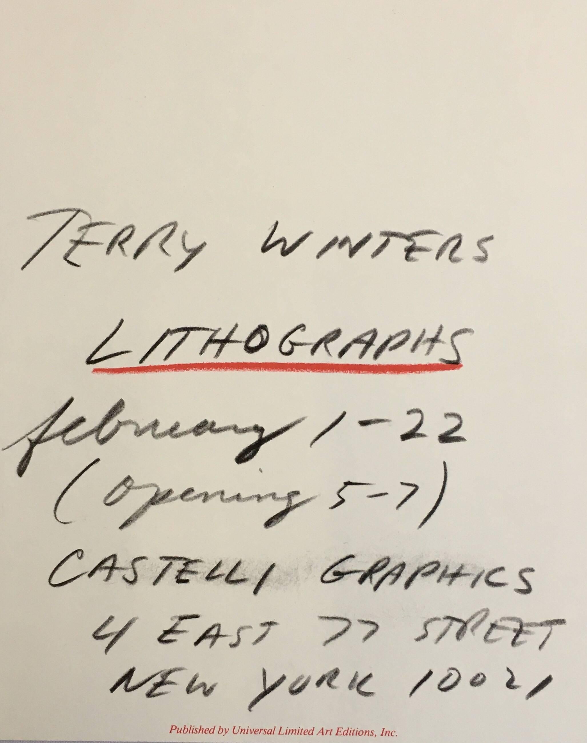 Minimalist Vintage Terry Winters exhibition announcements (Set of 5)