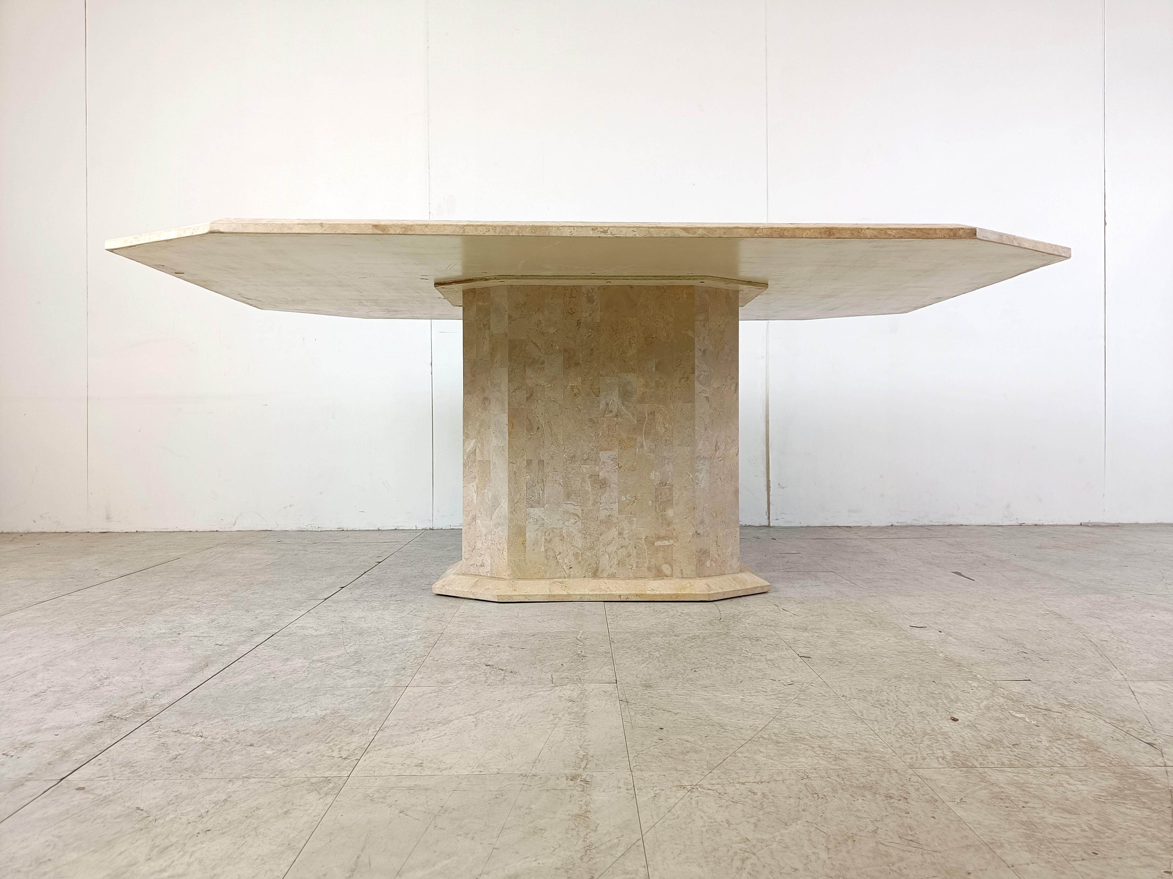 Thai Vintage tesselated stone dining table by Maithland smith, 1970s For Sale