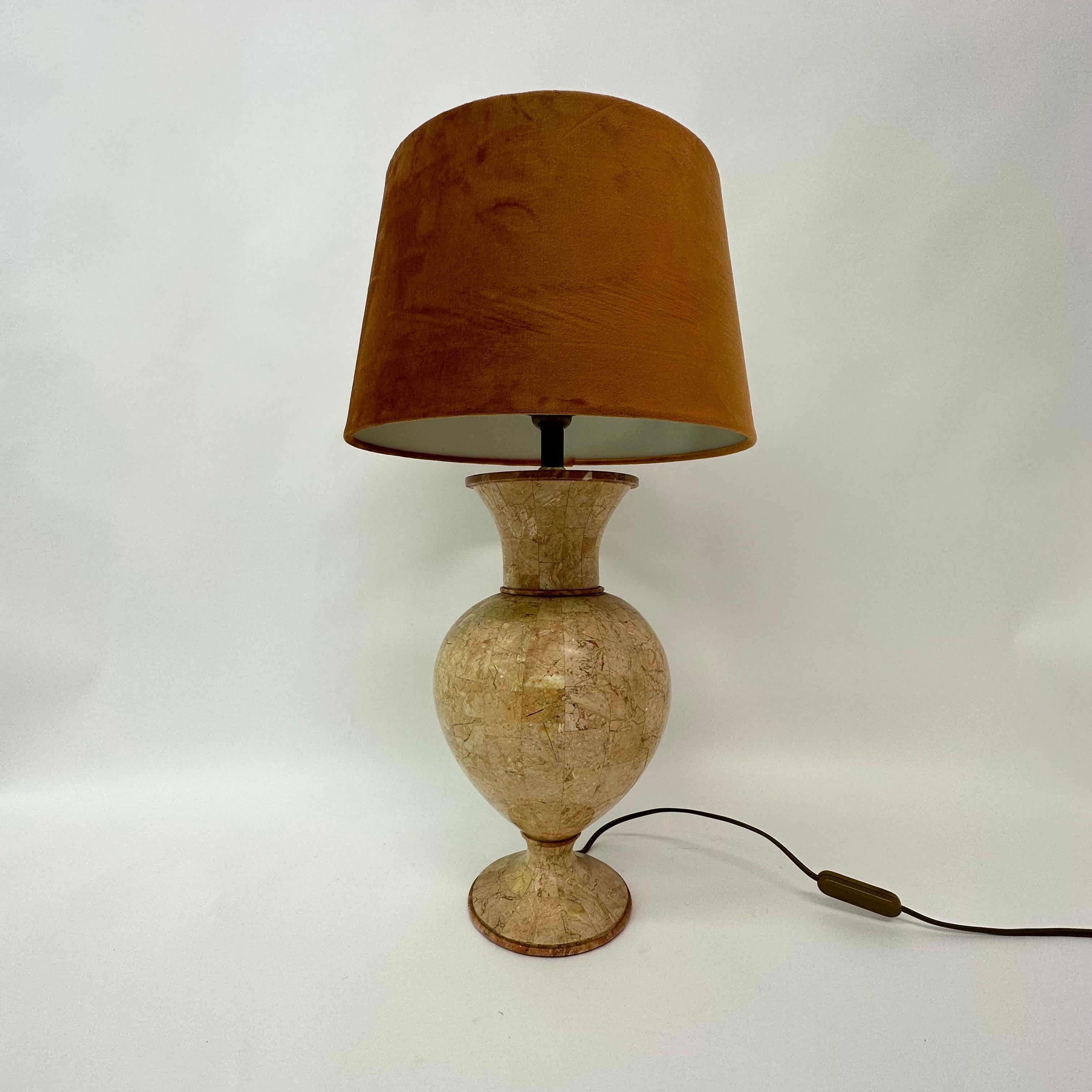 Vintage Tessellated Marble Table Lamp by Maitland Smith, circa 1970s For Sale 6