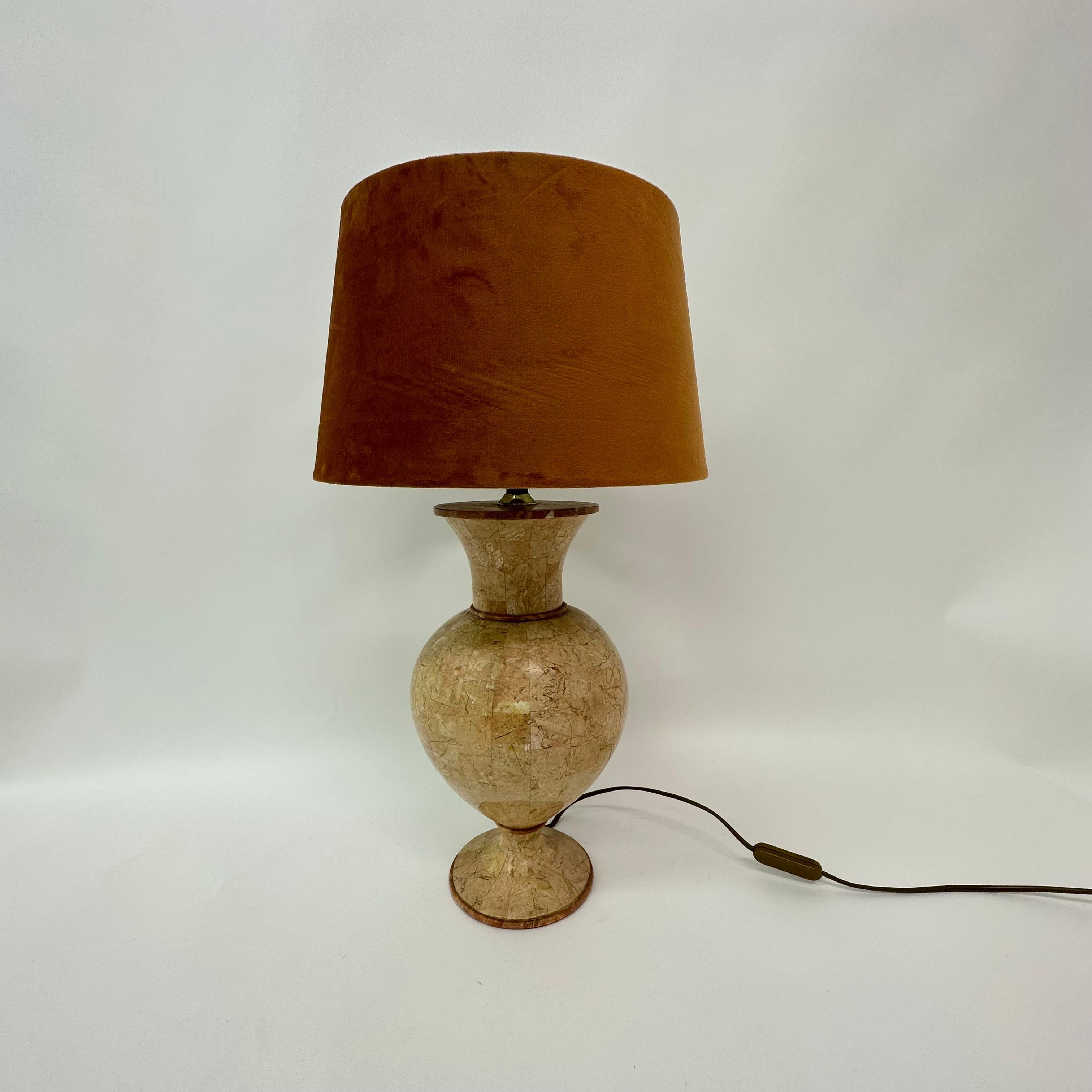 Lampe de table vintage en marbre tessellée de Maitland Smith, années 1970 en vente 6