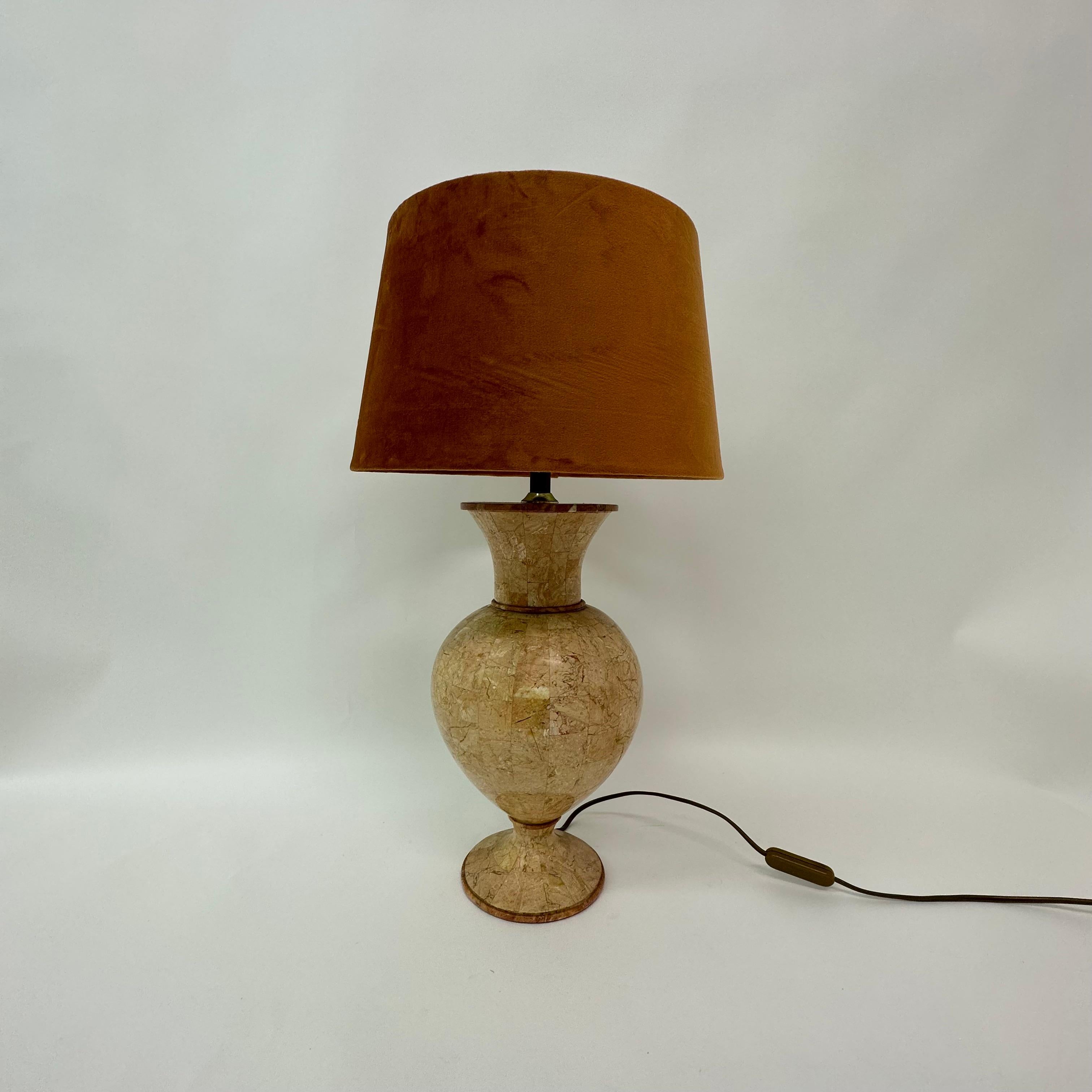 Vintage Tessellated Marble Table Lamp by Maitland Smith, circa 1970s For Sale 8