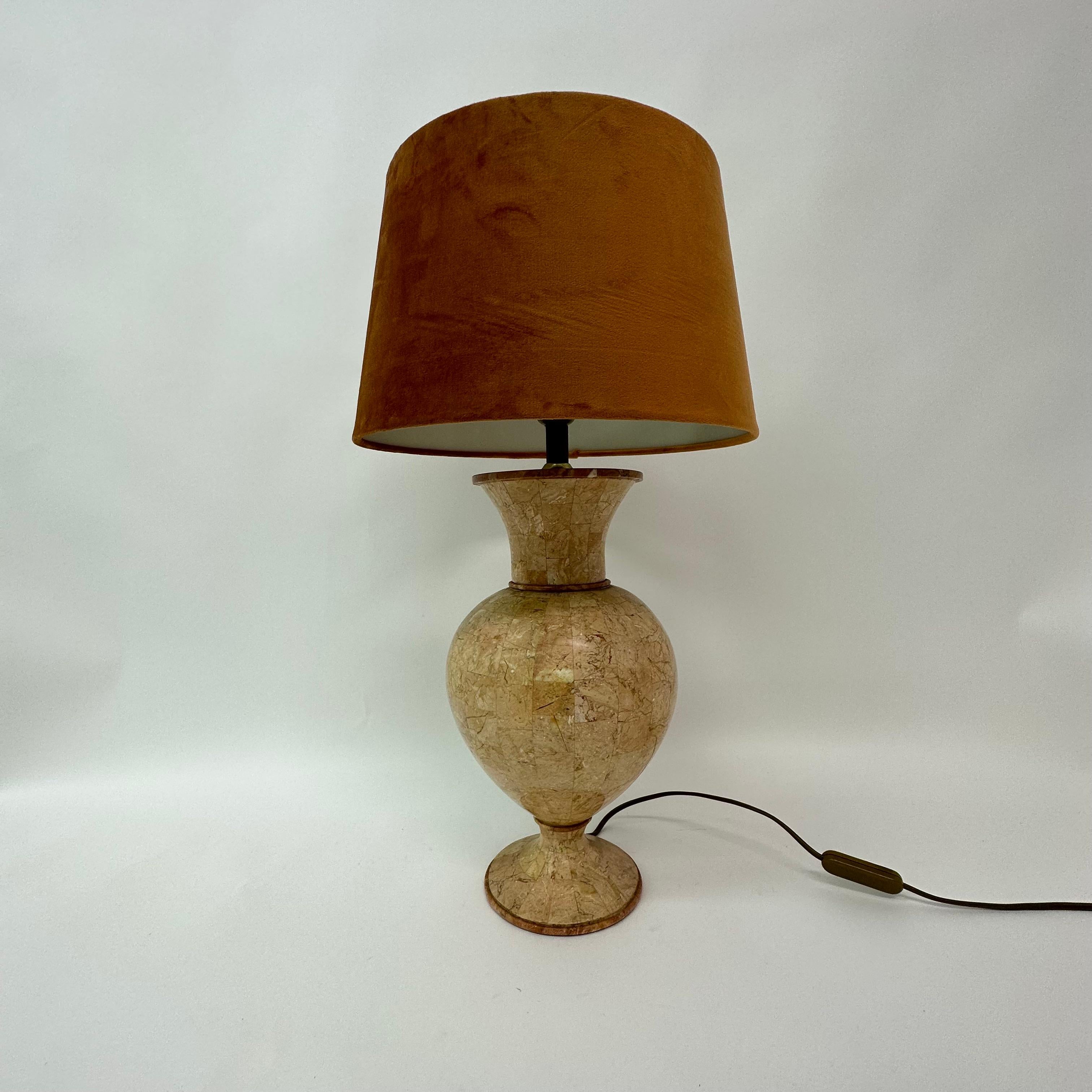 Lampe de table vintage en marbre tessellée de Maitland Smith, années 1970 en vente 12