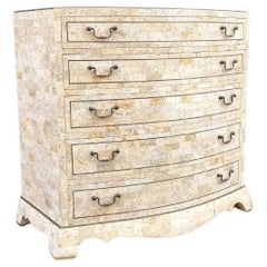 Used Tessellated Pedestal Drum Dresser by Maitland Smith