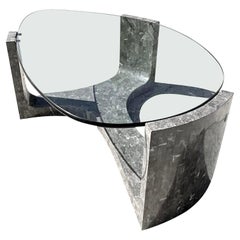 vintage tessellated stone table Vintage Tessellated Stone Coffee Table After Maitland Smith
