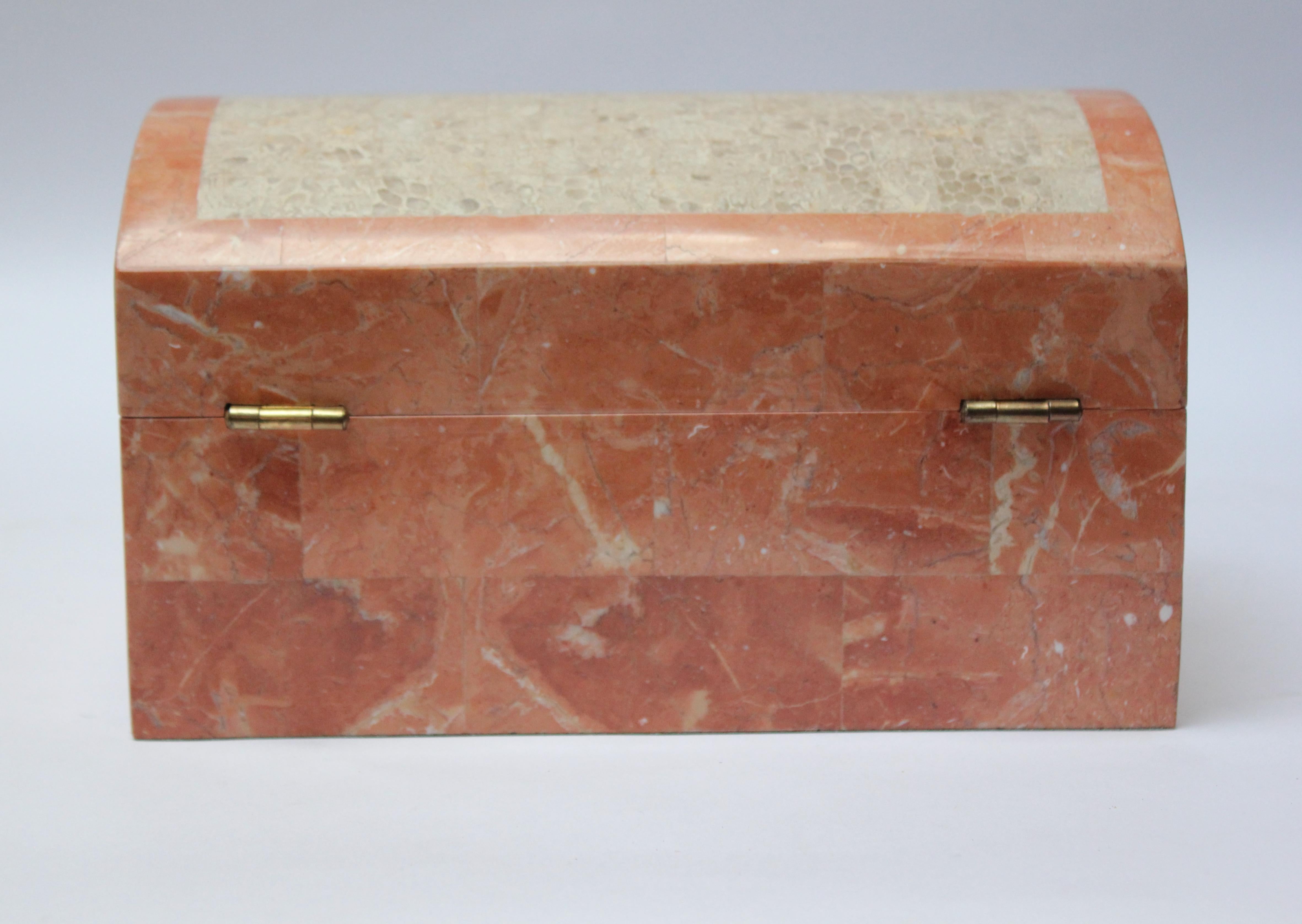 Vintage Tessellated Stone Jewelry Box by Maitland Smith For Sale 3