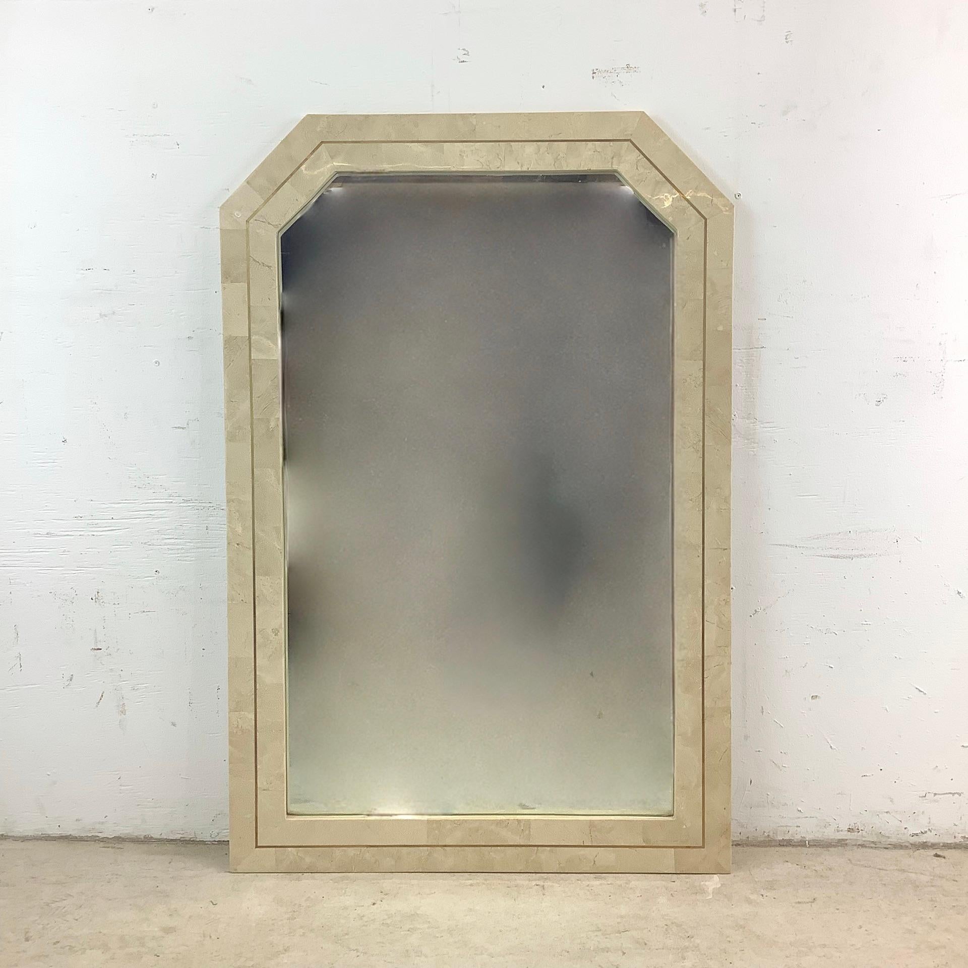 Vieux miroir en pierre tessellée d'après Maitland-Smith en vente 2