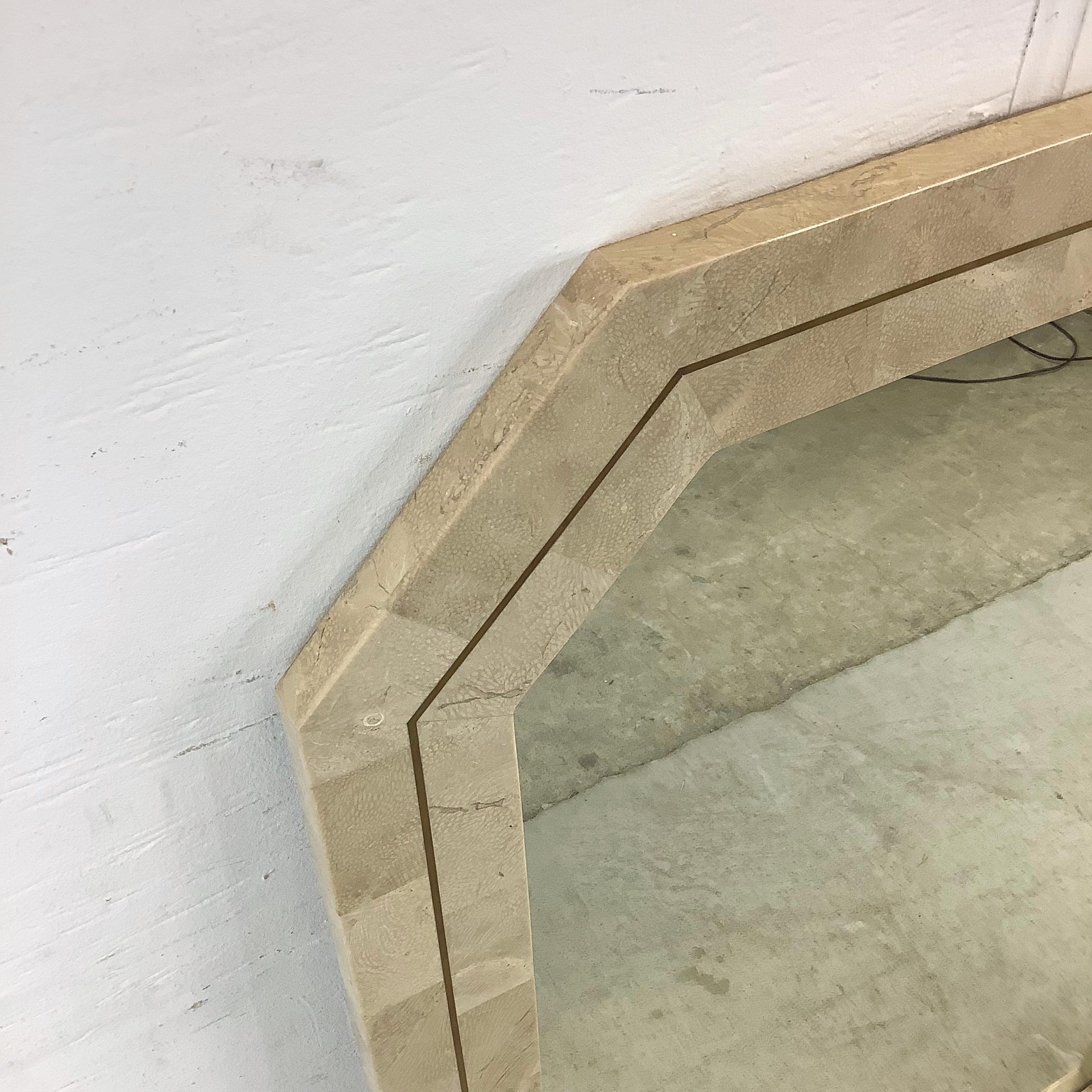 Inconnu Vieux miroir en pierre tessellée d'après Maitland-Smith en vente