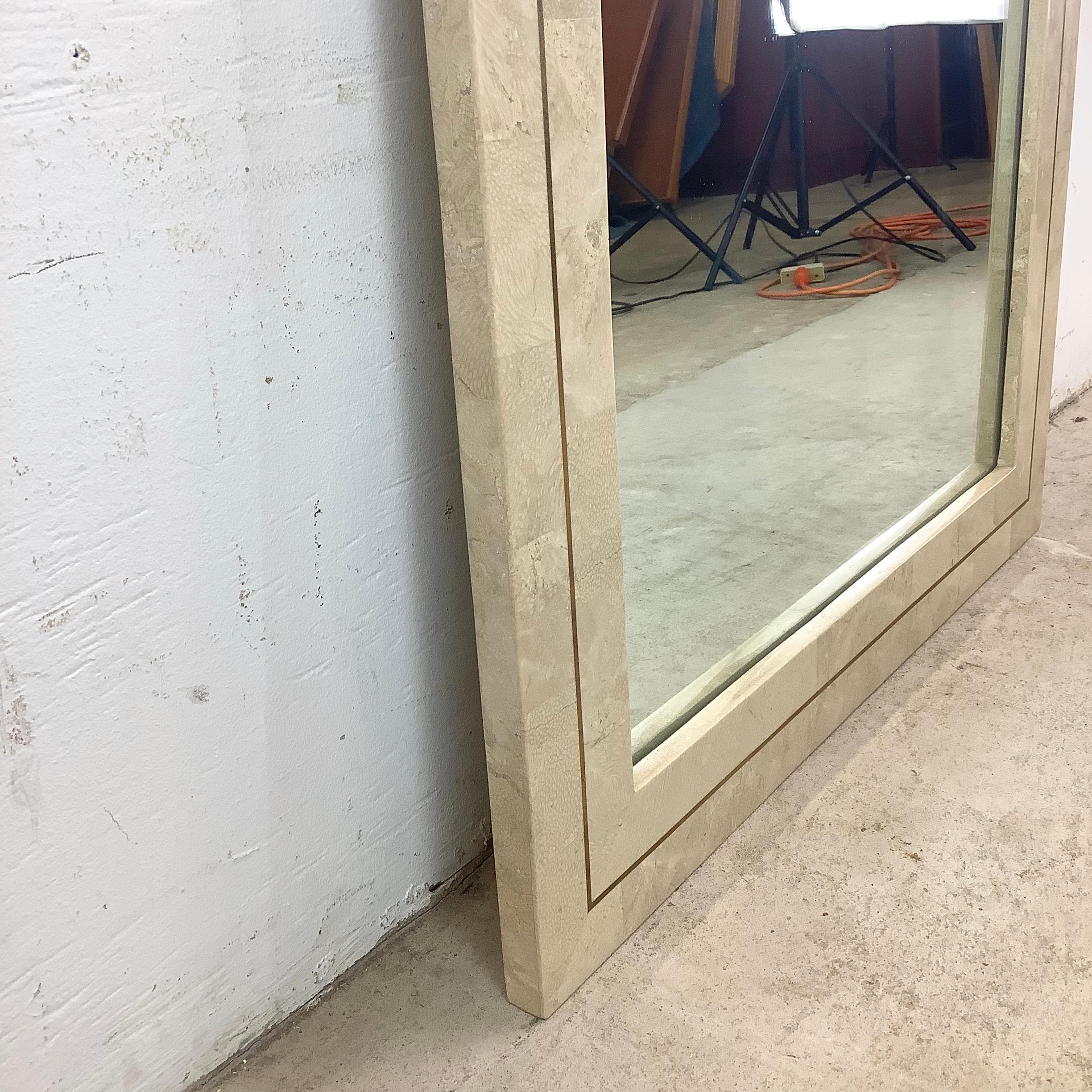 Pierre Vieux miroir en pierre tessellée d'après Maitland-Smith en vente