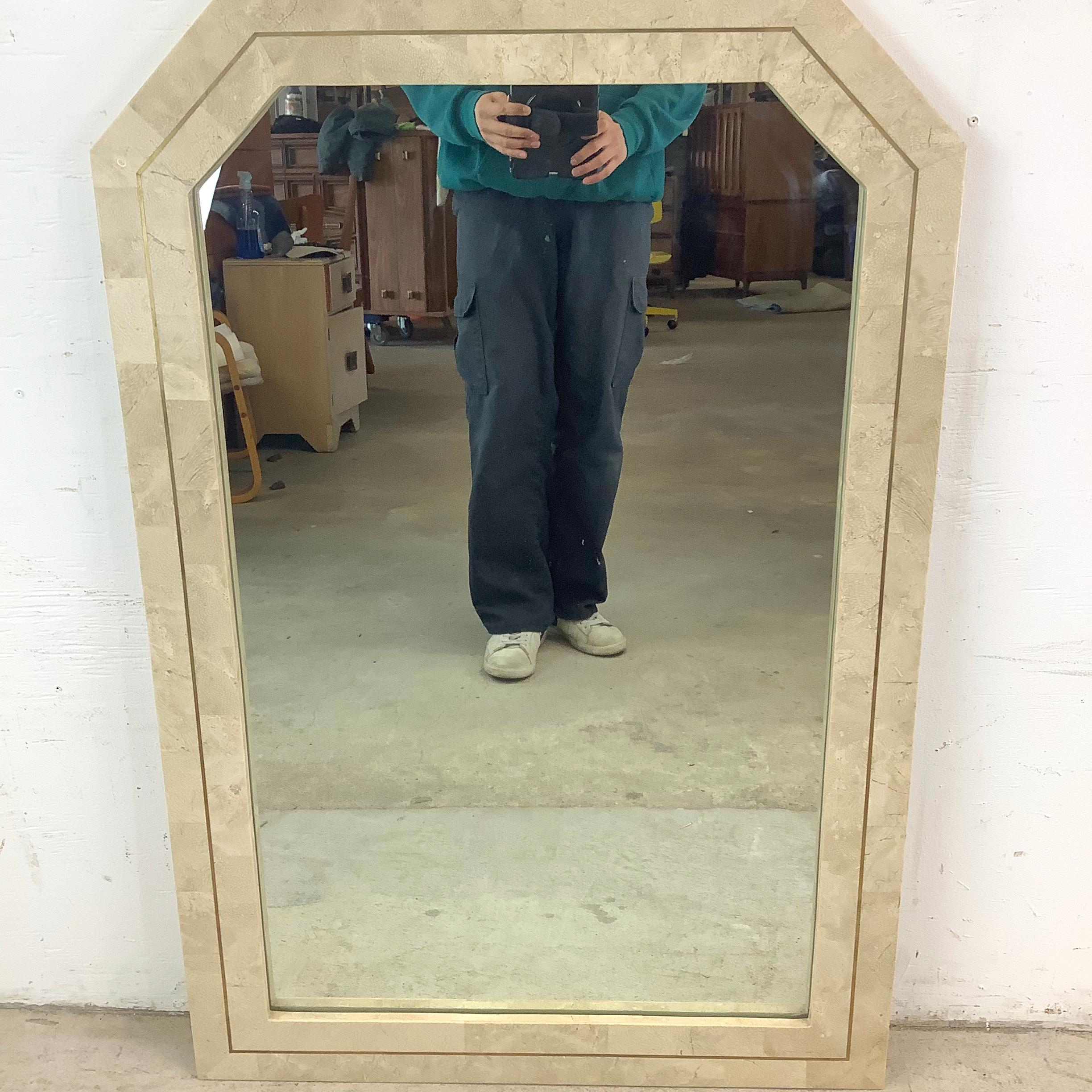 Vieux miroir en pierre tessellée d'après Maitland-Smith en vente 1