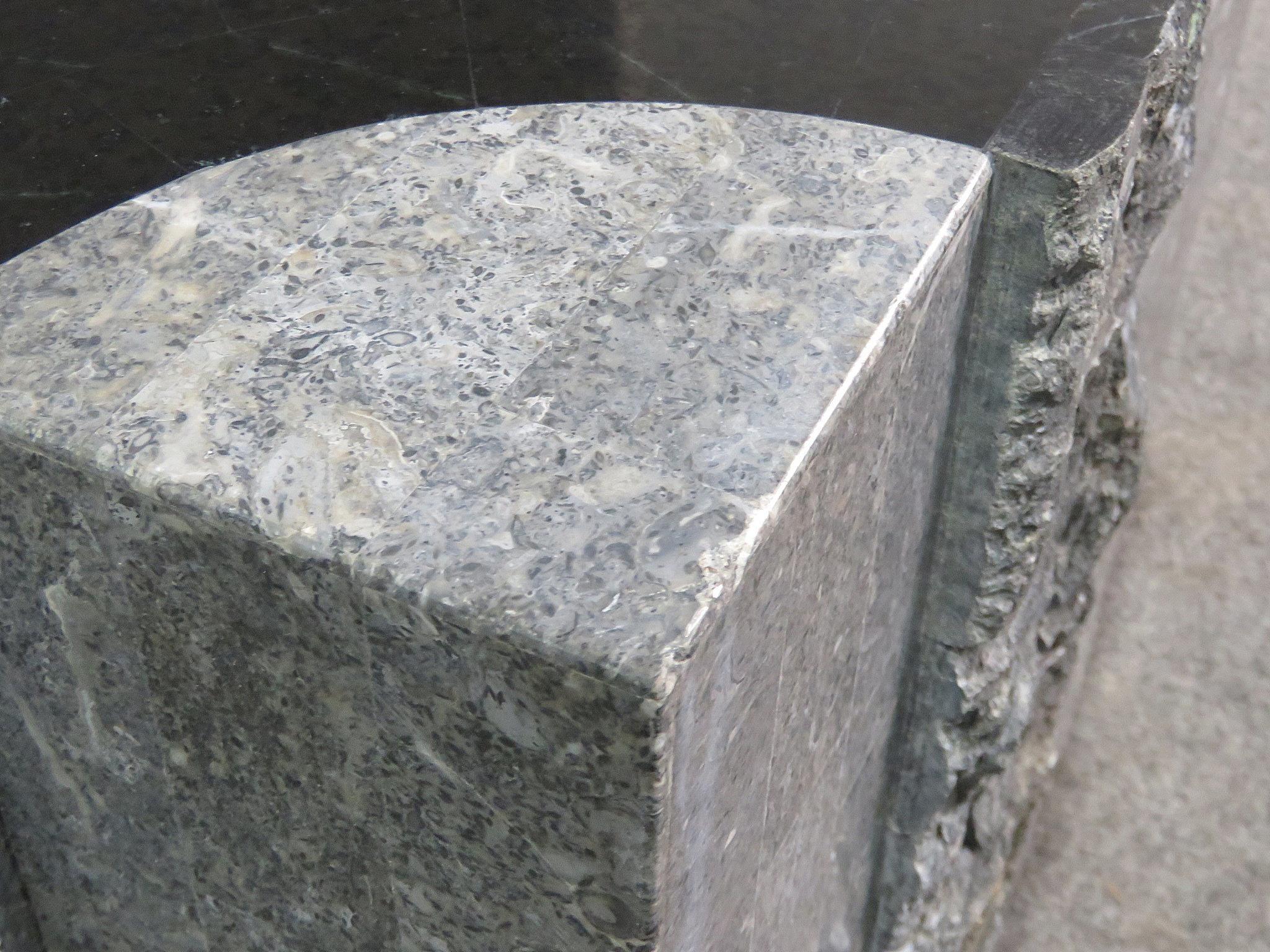 Mid-Century Modern Vintage Tessellated Stone Pedestal For Sale