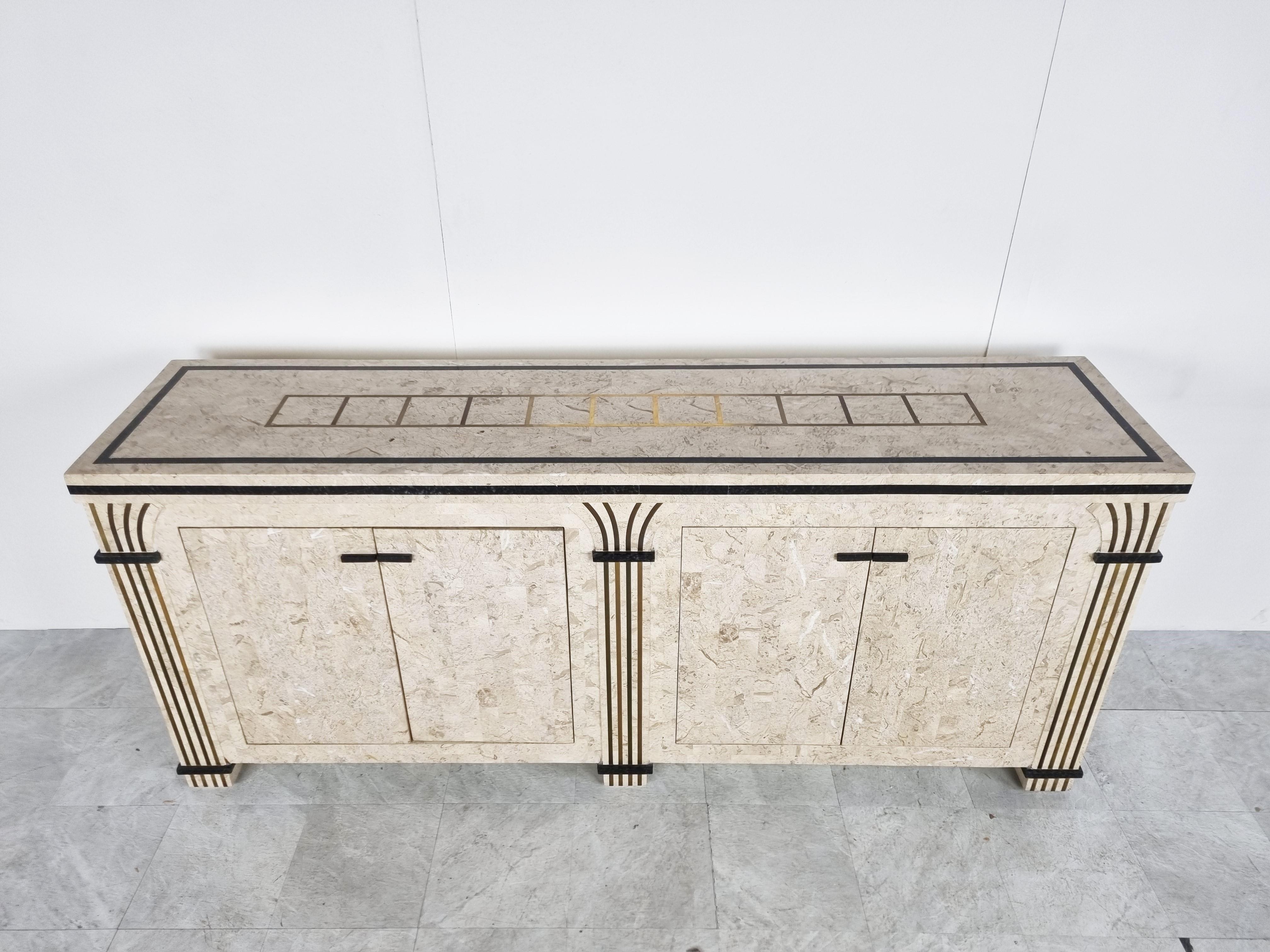 Late 20th Century Vintage Tessellated Stone Sideboard, 1980s