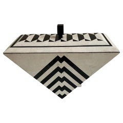 Vintage Tessellated with Black and White Marble Jewelry Box by Maitland Smith