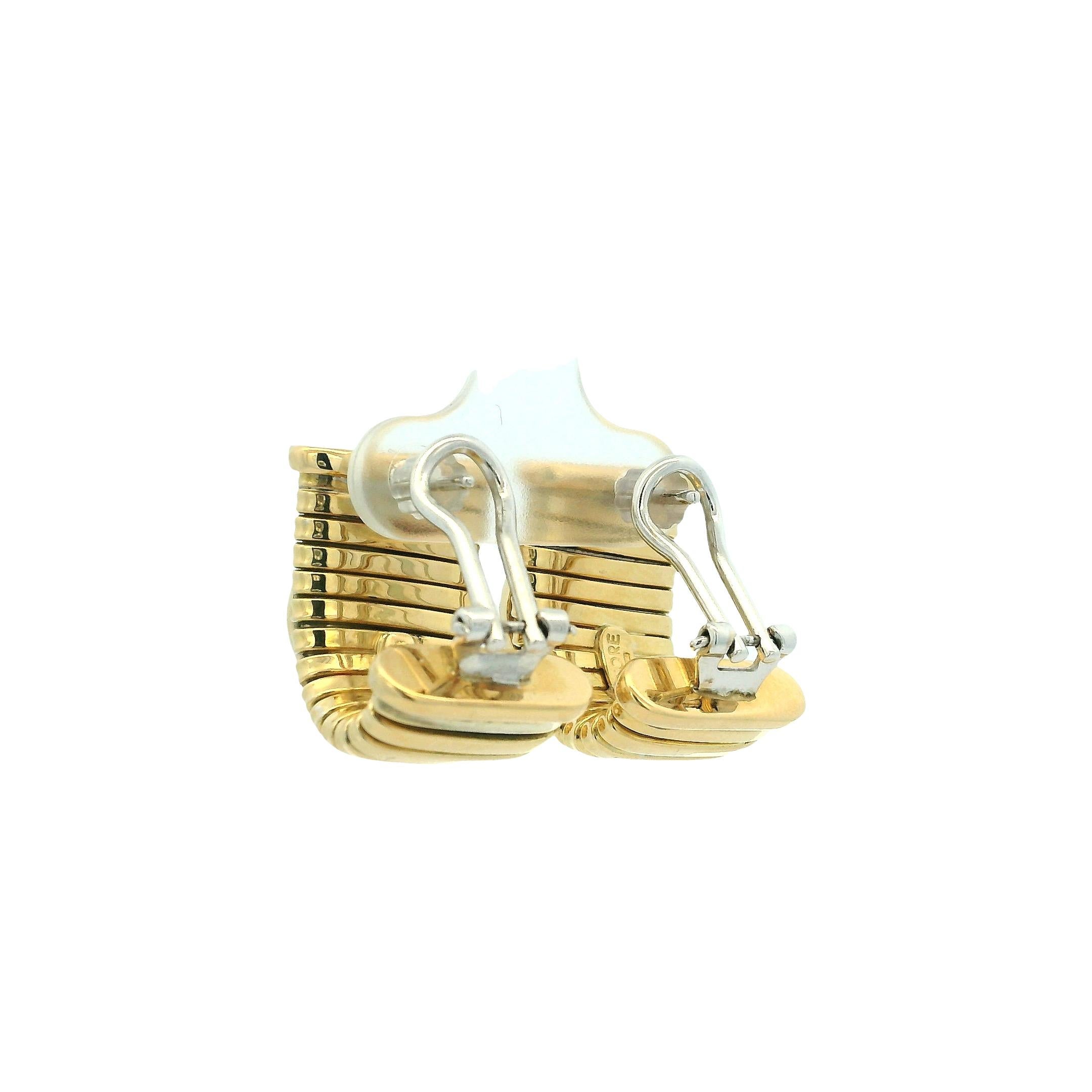 Vintage Tessitore TuboGas Münze und 18K Gold Ohrringe im Zustand „Hervorragend“ im Angebot in Miami, FL