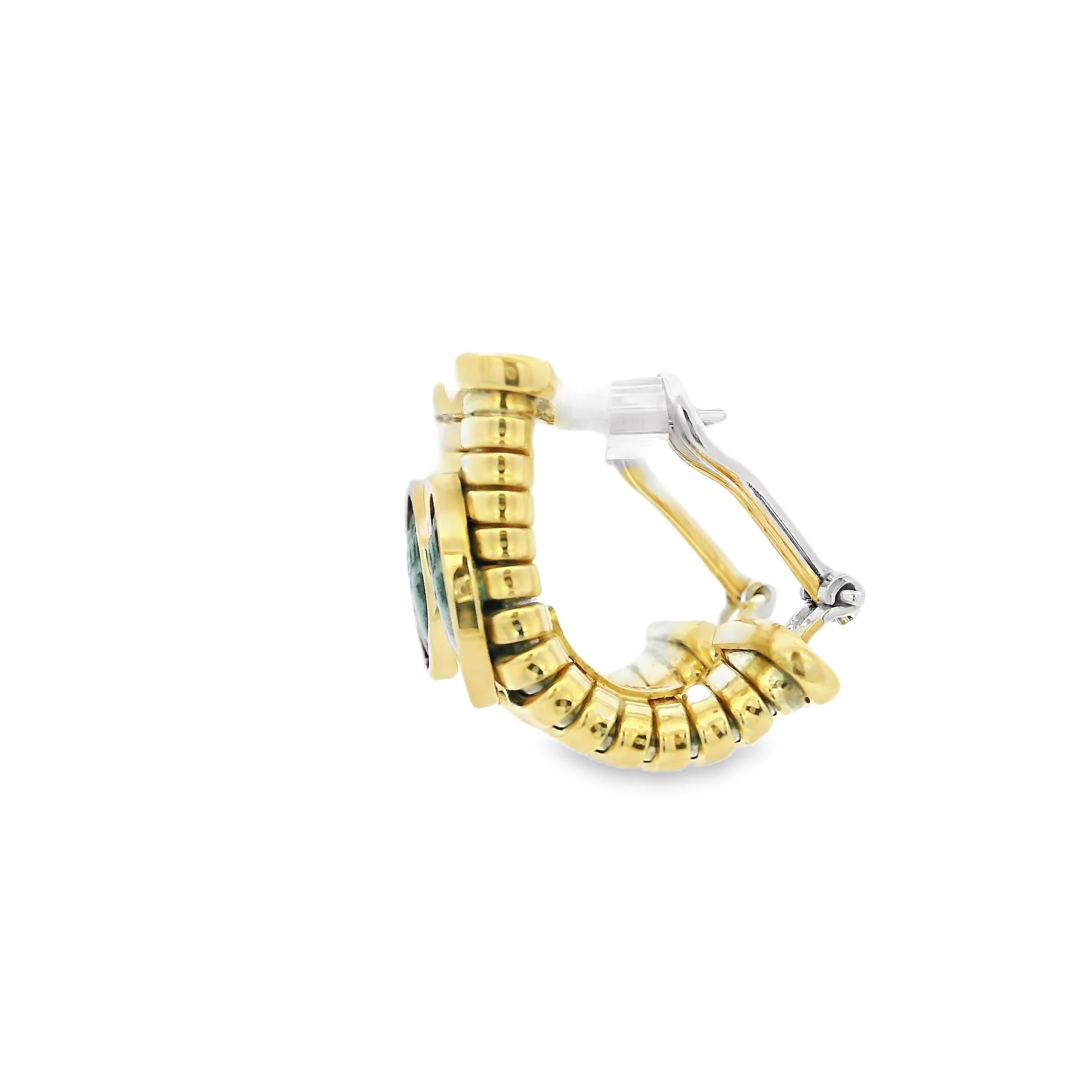 Vintage Tessitore TuboGas Münze und 18K Gold Ohrringe Damen im Angebot