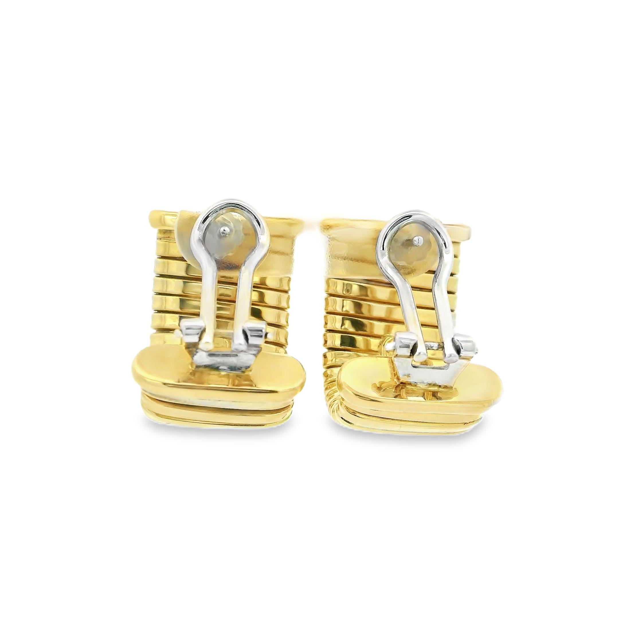 Vintage Tessitore TuboGas Münze und 18K Gold Ohrringe im Angebot 2