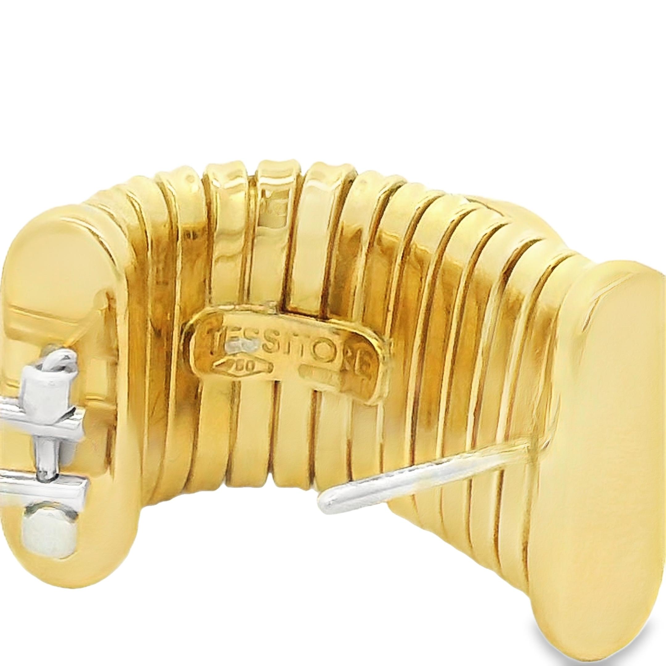 Vintage Tessitore TuboGas Münze und 18K Gold Ohrringe im Angebot 4