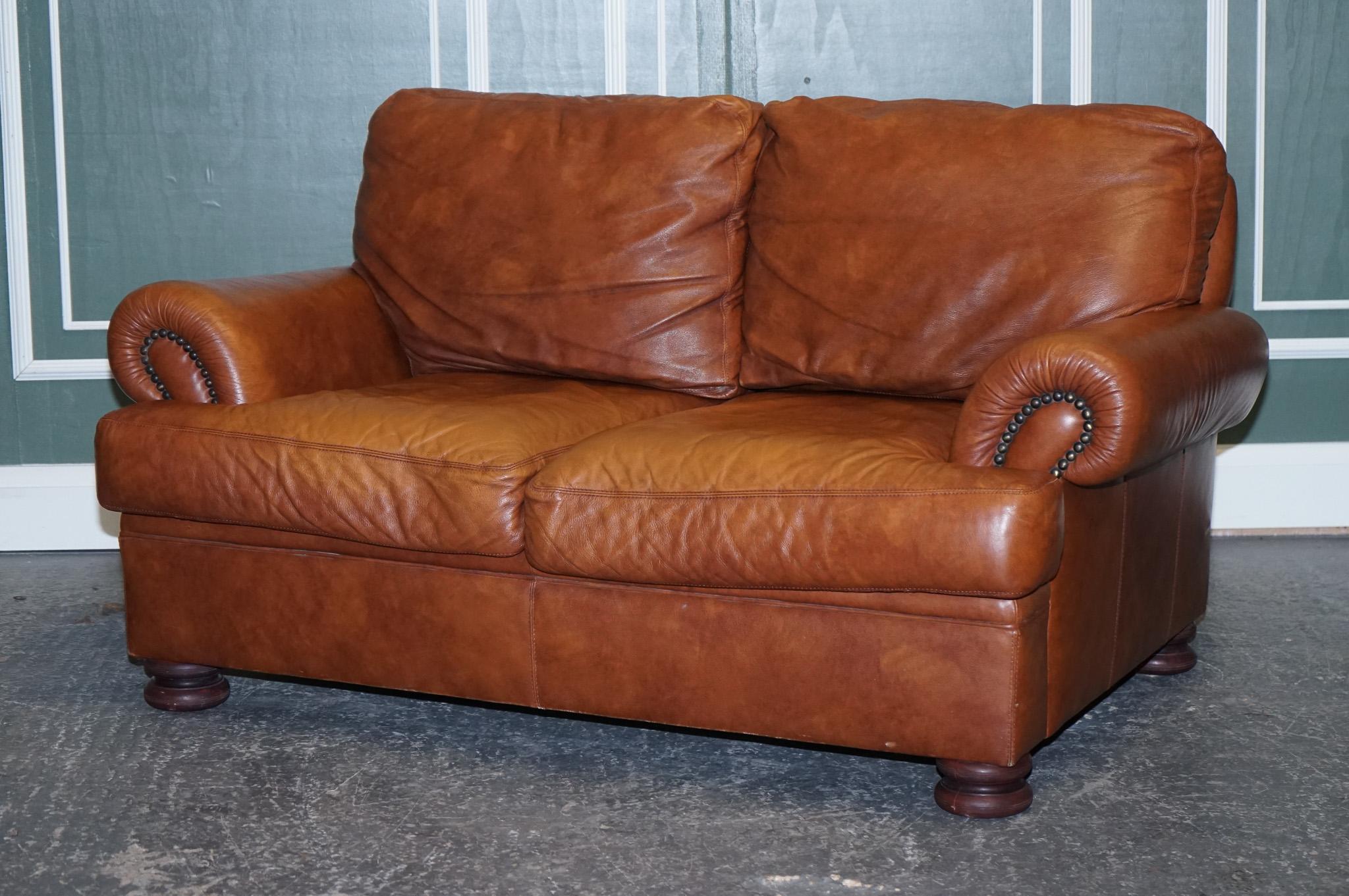 vintage tan sofa