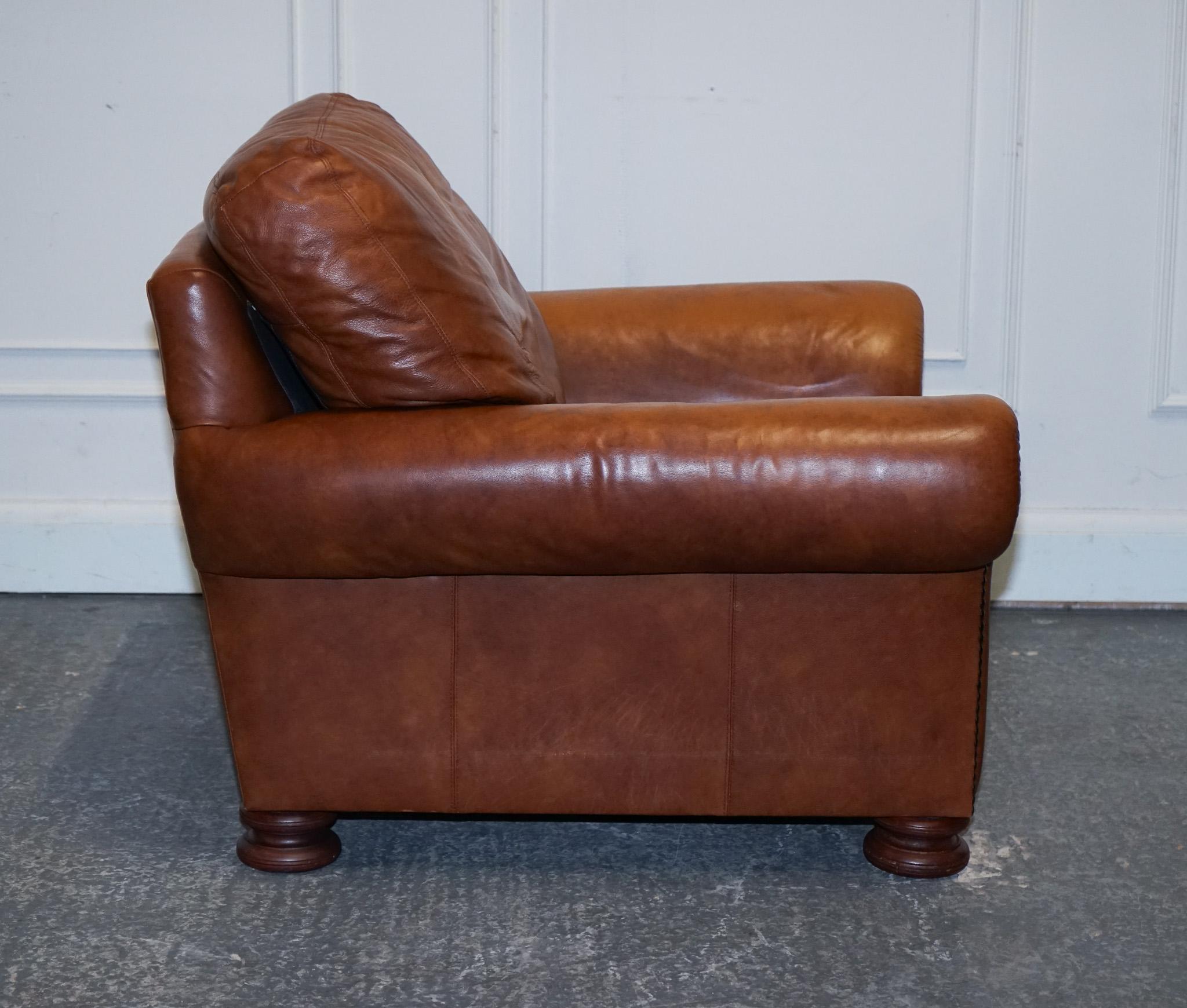 VINTAGE TETRAD JOHN LEWIS CORDOBA CUERO MARRON CLUB ARMCHAiR 6