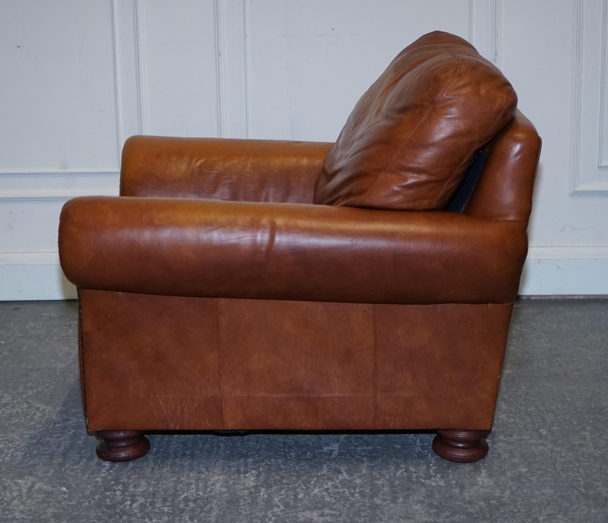 VINTAGE TETRAD JOHN LEWIS CORDOBA CUERO MARRON CLUB ARMCHAiR 8