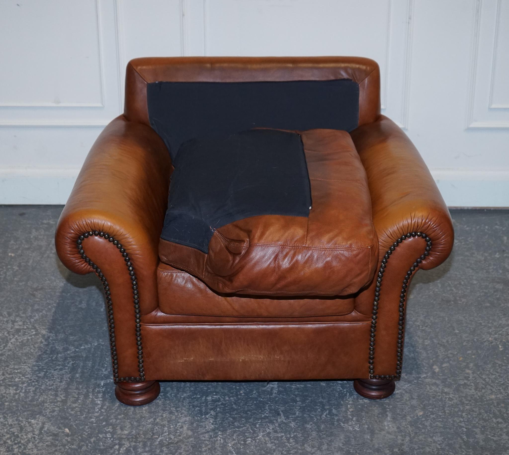 VINTAGE TETRAD JOHN LEWIS CORDOBA CUERO MARRON CLUB ARMCHAiR 9