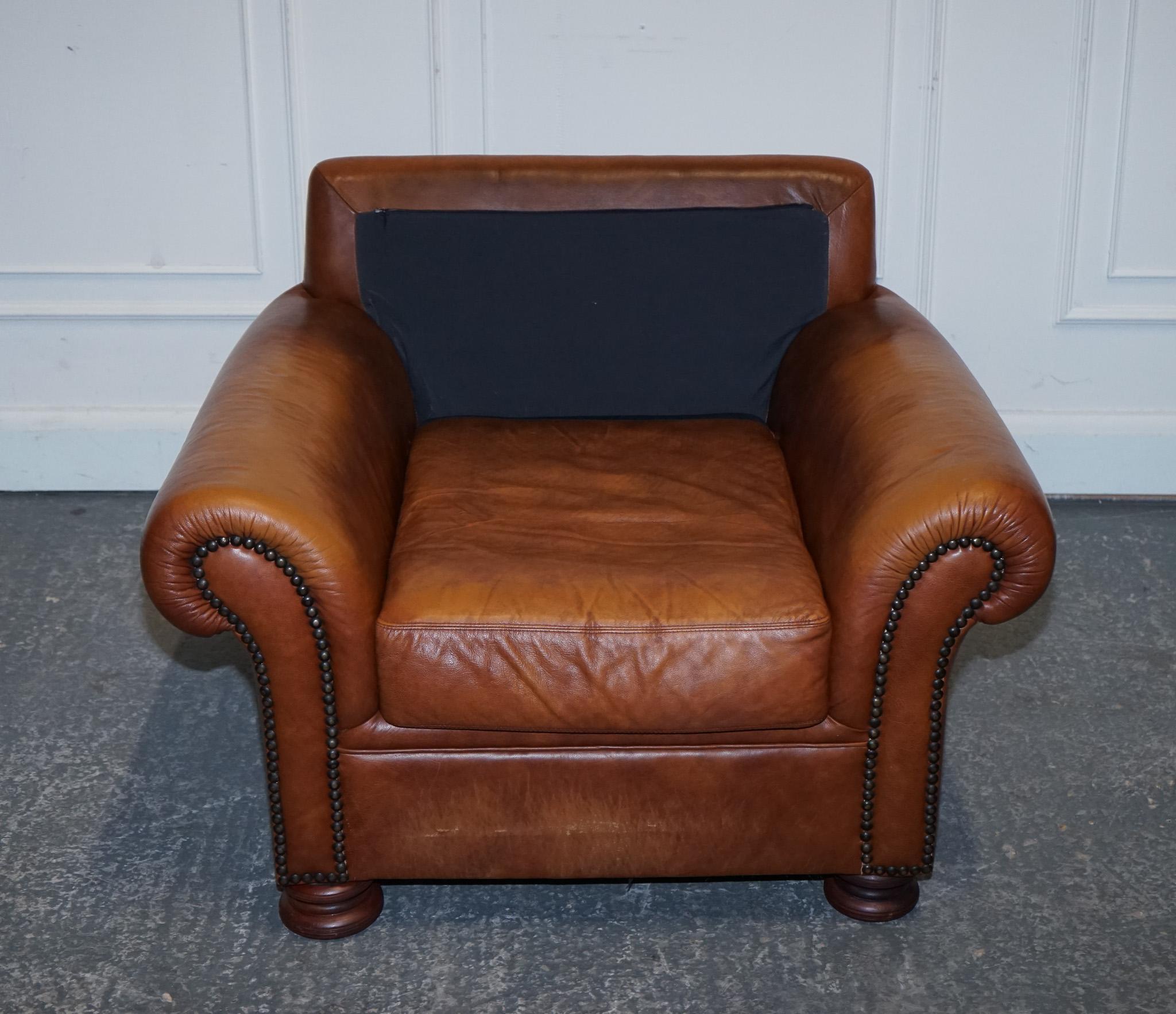 VINTAGE TETRAD JOHN LEWIS CORDOBA CUERO MARRON CLUB ARMCHAiR 10