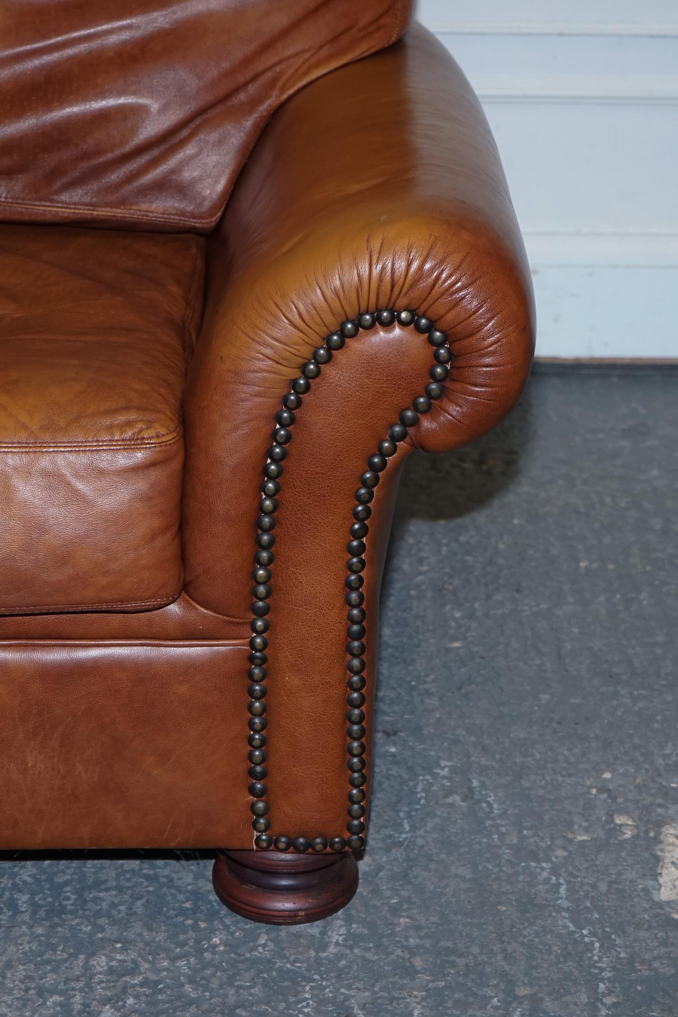 VINTAGE TETRAD JOHN LEWIS CORDOBA CUERO MARRON CLUB ARMCHAiR siglo XX