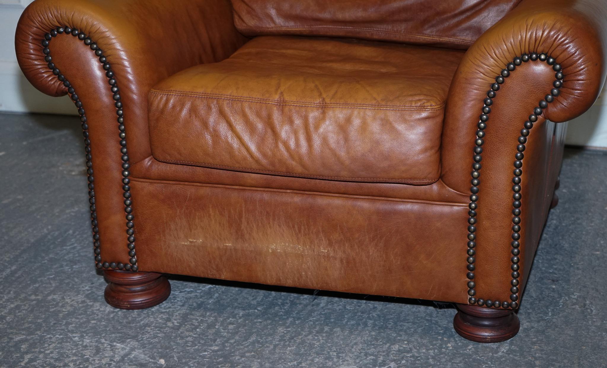 VINTAGE TETRAD JOHN LEWIS CORDOBA CUERO MARRON CLUB ARMCHAiR Cuero
