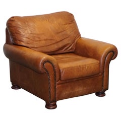 VINTAGE TETRAD JOHN LEWIS CORDOBA CUERO MARRON CLUB ARMCHAiR