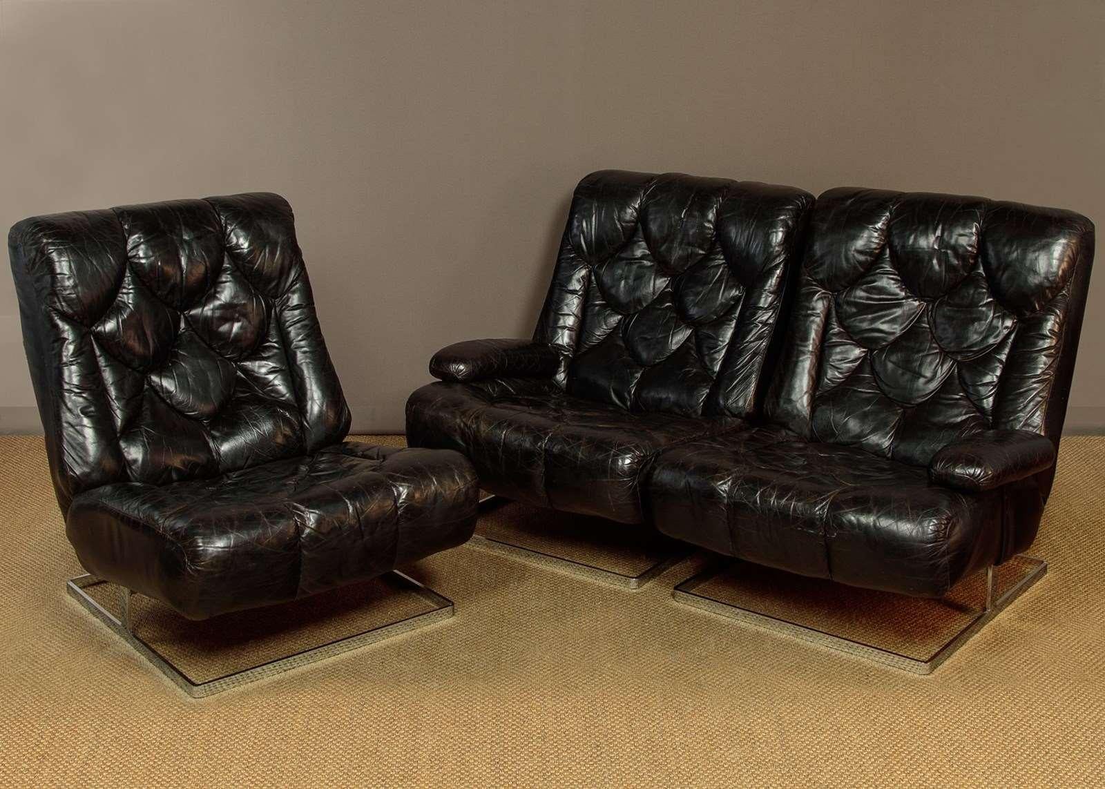 Modulares Leder-Sofa aus Tetrad (Moderne der Mitte des Jahrhunderts) im Angebot